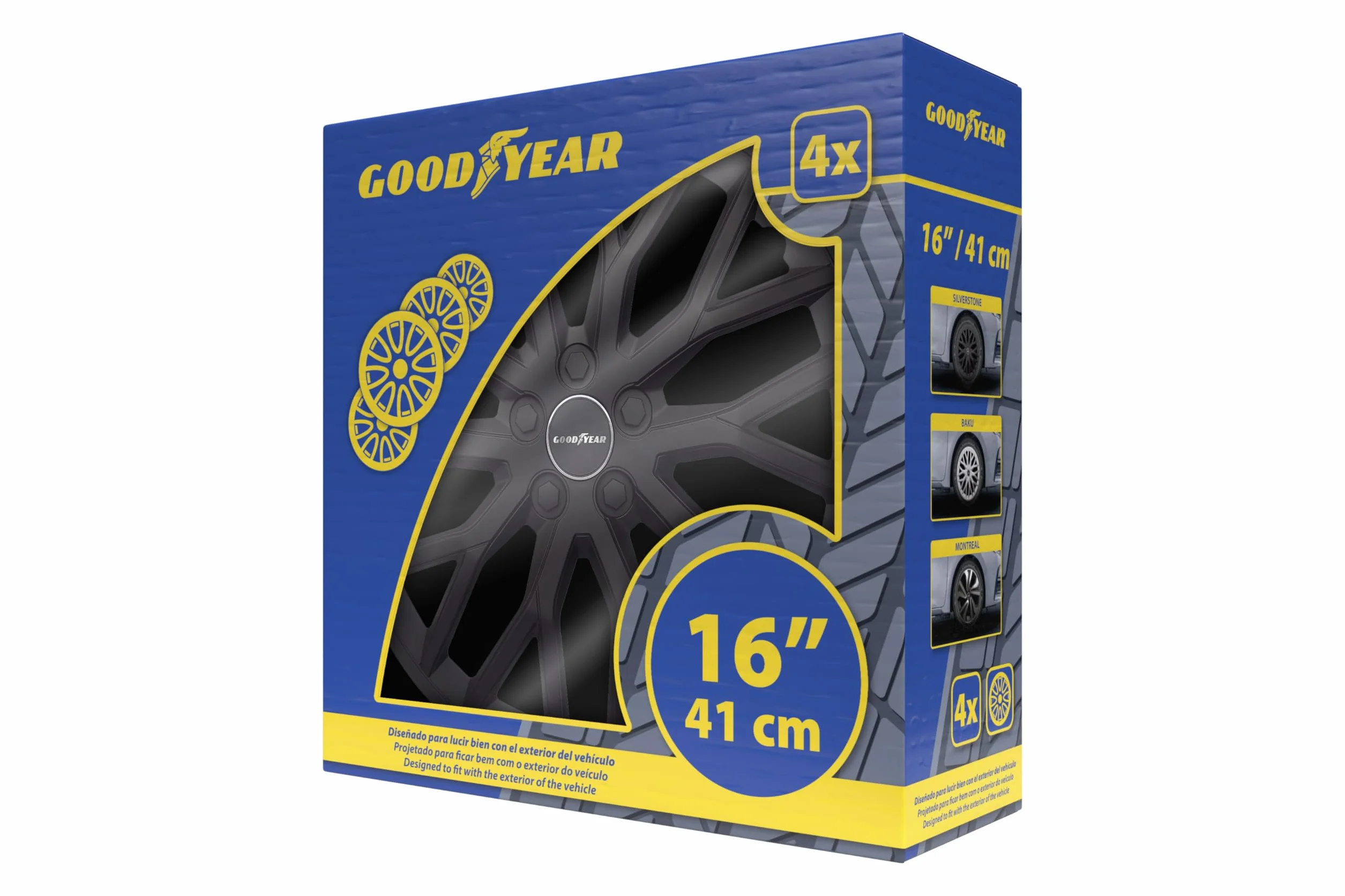Goodyear GOD9082 Zestaw Kołpak czarny