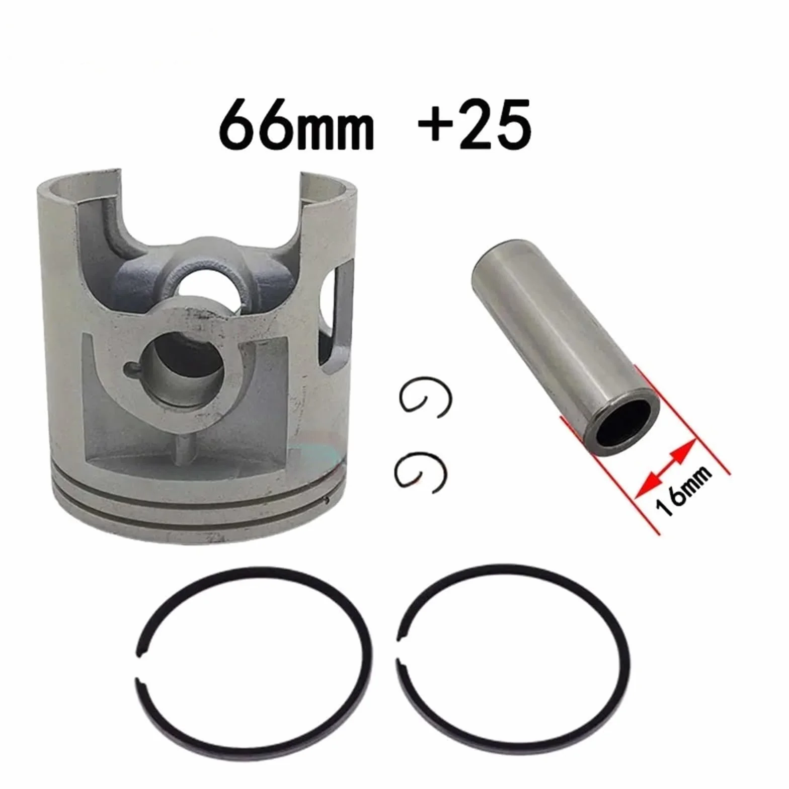 Dla Yamaha DT175 DT 175 STD +25 +50 +75 +100 Rozmiar otworu 66mm 66.25mm 66.5mm 66.75mm 67mm Części silnika motocykla Zestaw pierścieni tłokowych (Color : 66.25mm)