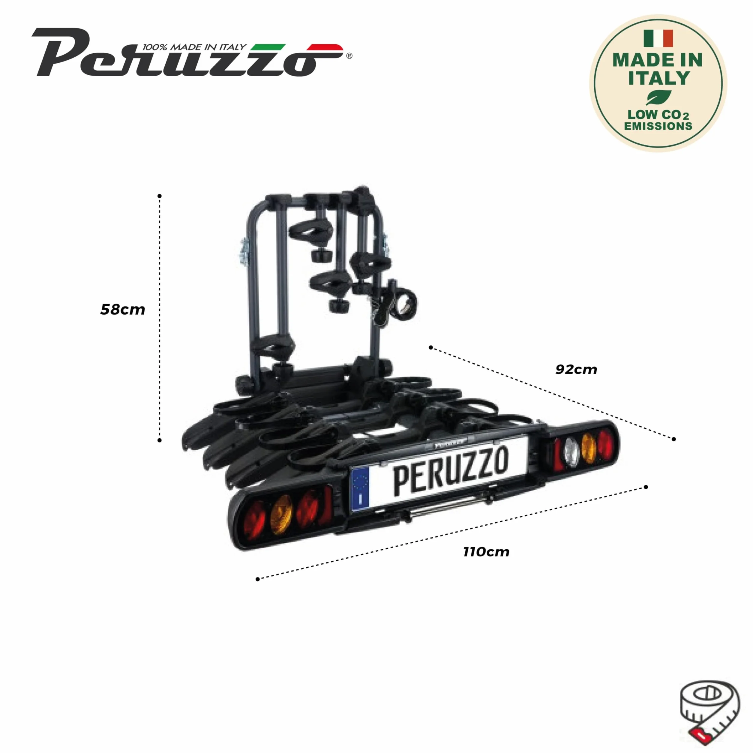 Peruzzo Unisex – dla dorosłych Pure Instinct bagażnik na sprzęgło, czarny, jeden rozmiar