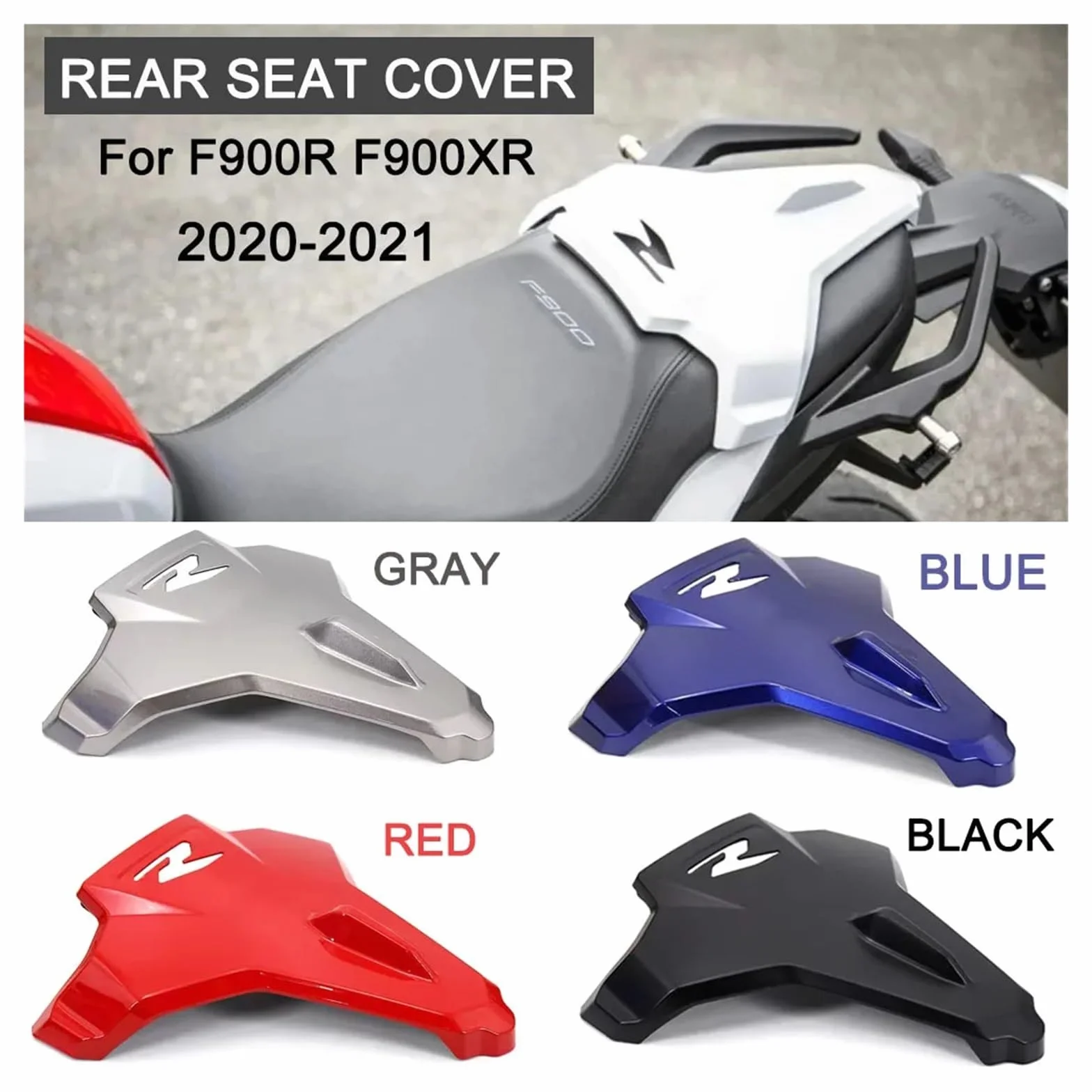 Kompatybilny Z BMW, F900R F900XR F900 XR Osłona Siedzenia Motocykla Tylna Sekcja Motocykla Tylna Osłona Siedzenia Pasażera Owiewka 2020-2021(Blue)