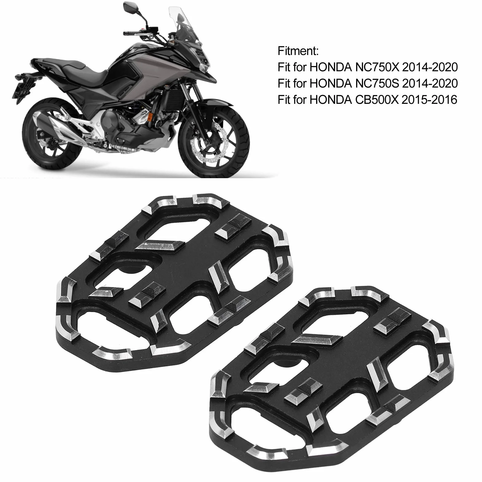 Podnóżki motocyklowe para przednie poszerzone pasuje do NC750X NC750S CB500X 2014-2020
