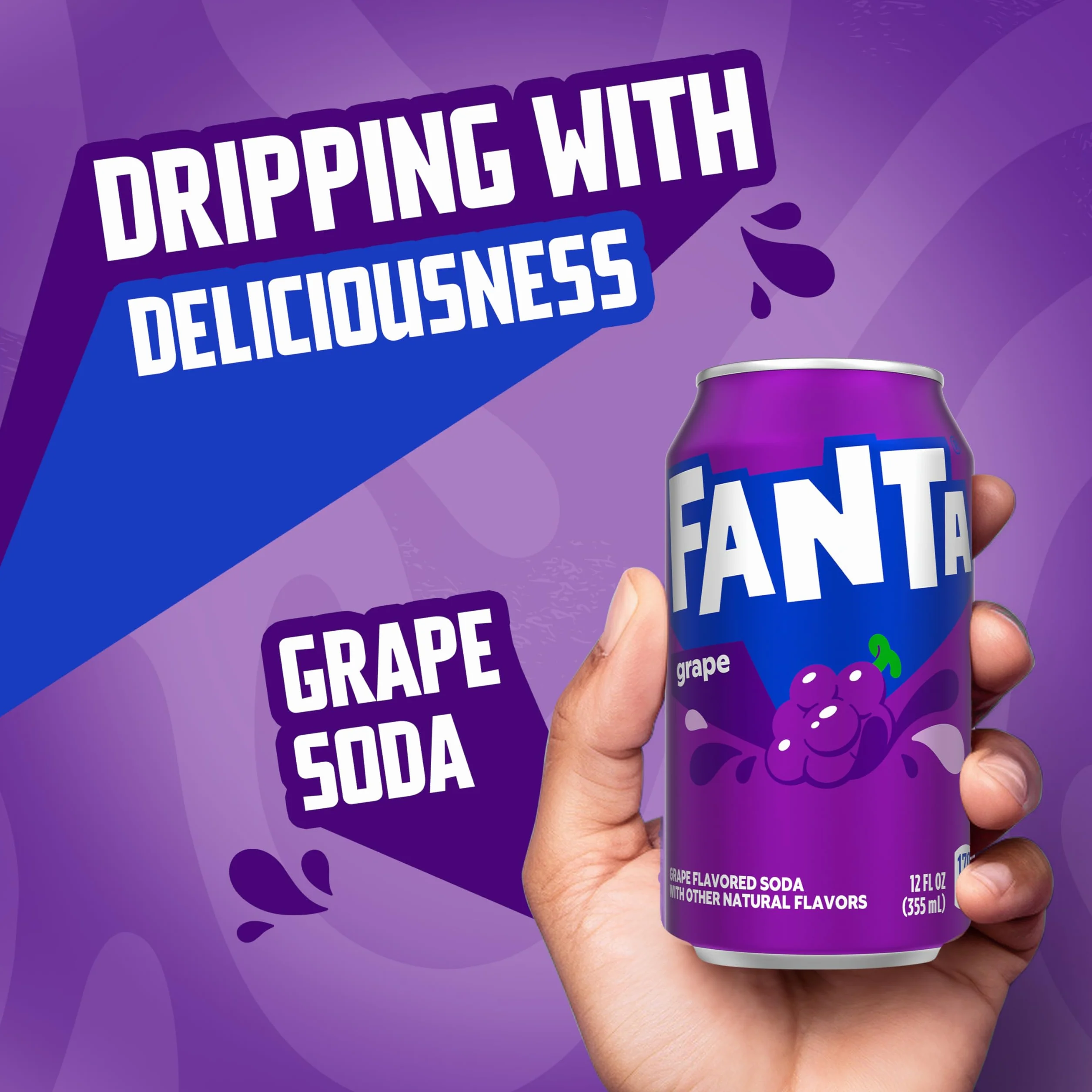 Fanta Grape 12 uncji (355 ml) - 24 opakowania