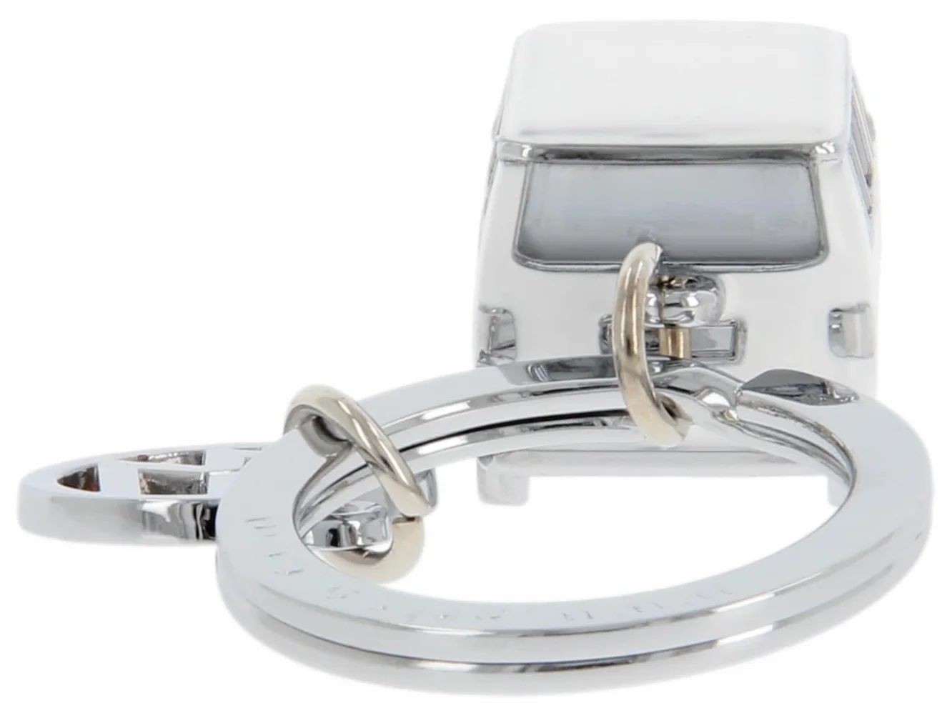 BRISA VW Collection – Volkswagen 3D metalowy breloczek do kluczy, pierścień do kluczy, akcesoria w stylu T5/T6 Bulli Bus (Classic Bus/srebrny)
