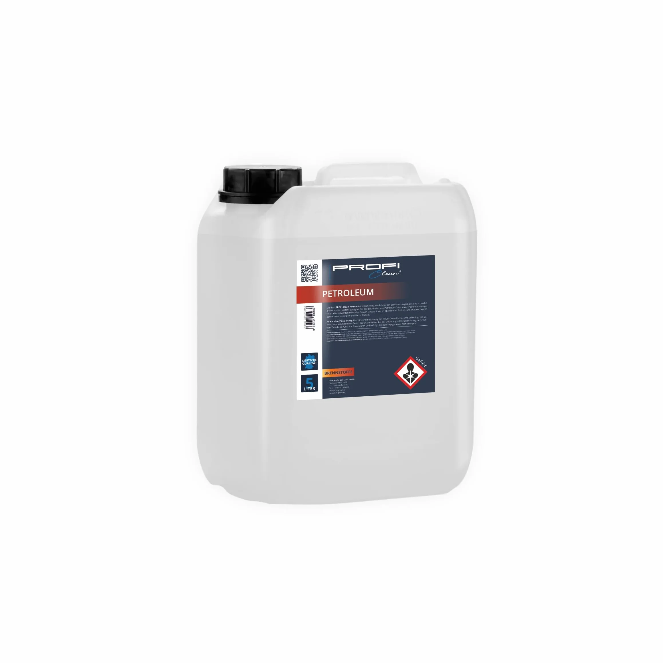 PROFI-Clean® kanister nafta naftowy, 5 l, olej opałowy, do lamp o niskiej zawartości siarki, do pieców naftowych, ogrzewania naftowego i różnych źródeł ciepła i urządzeń grzewczych