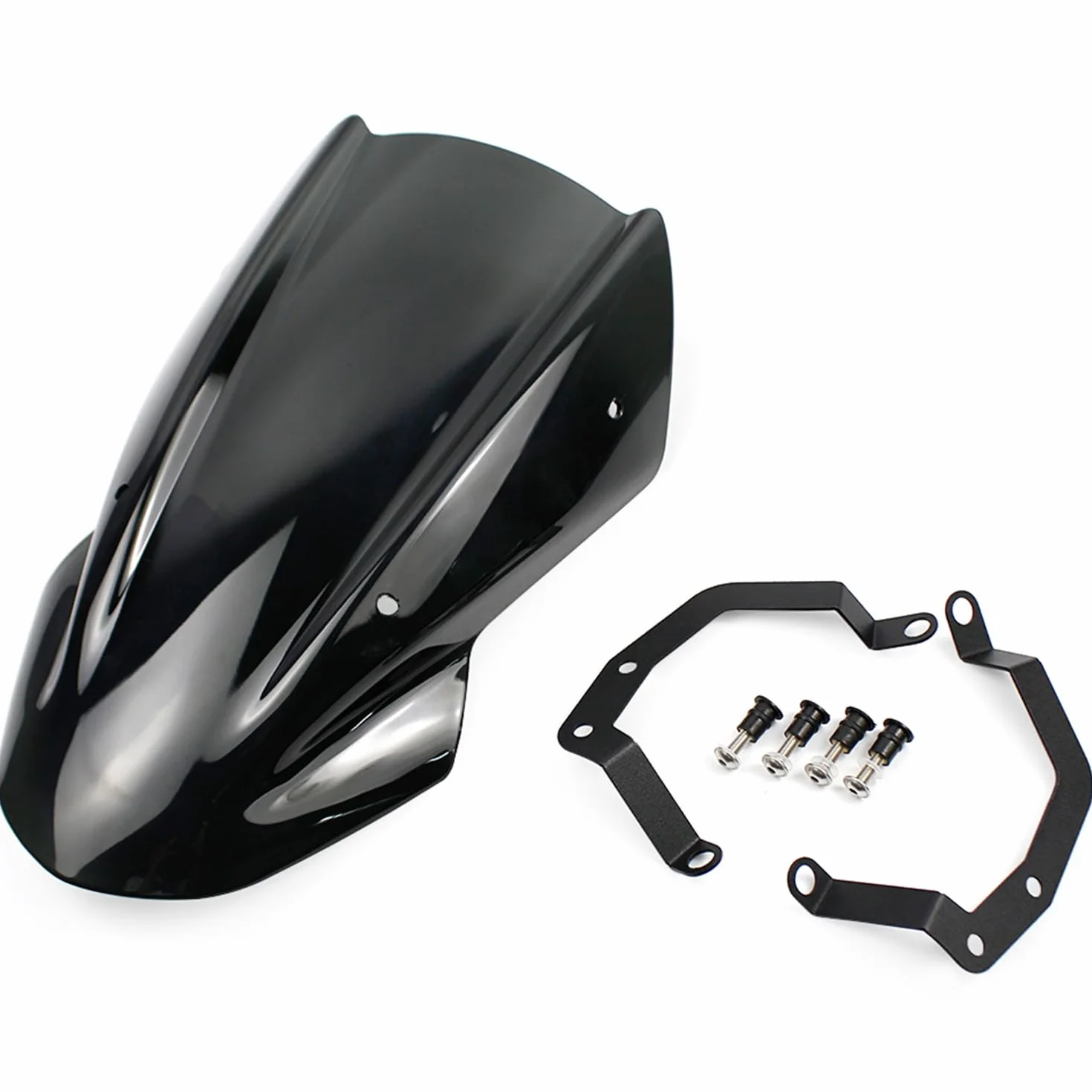 XX eCommerce Do Kawasaki Z650 szyba przednia szyba z mocowaniem motocykla Z 650 (dym)