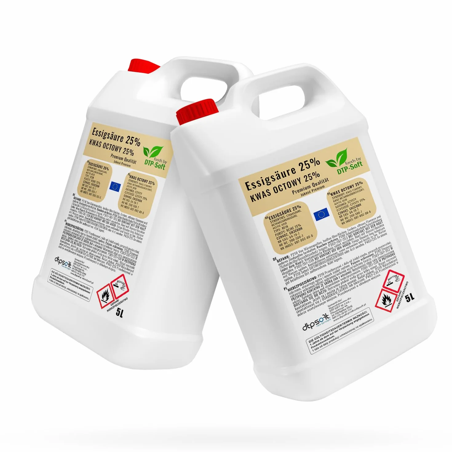 2 x 5 l kwas octowy 25% jakości premium esencja octowa (10 l)