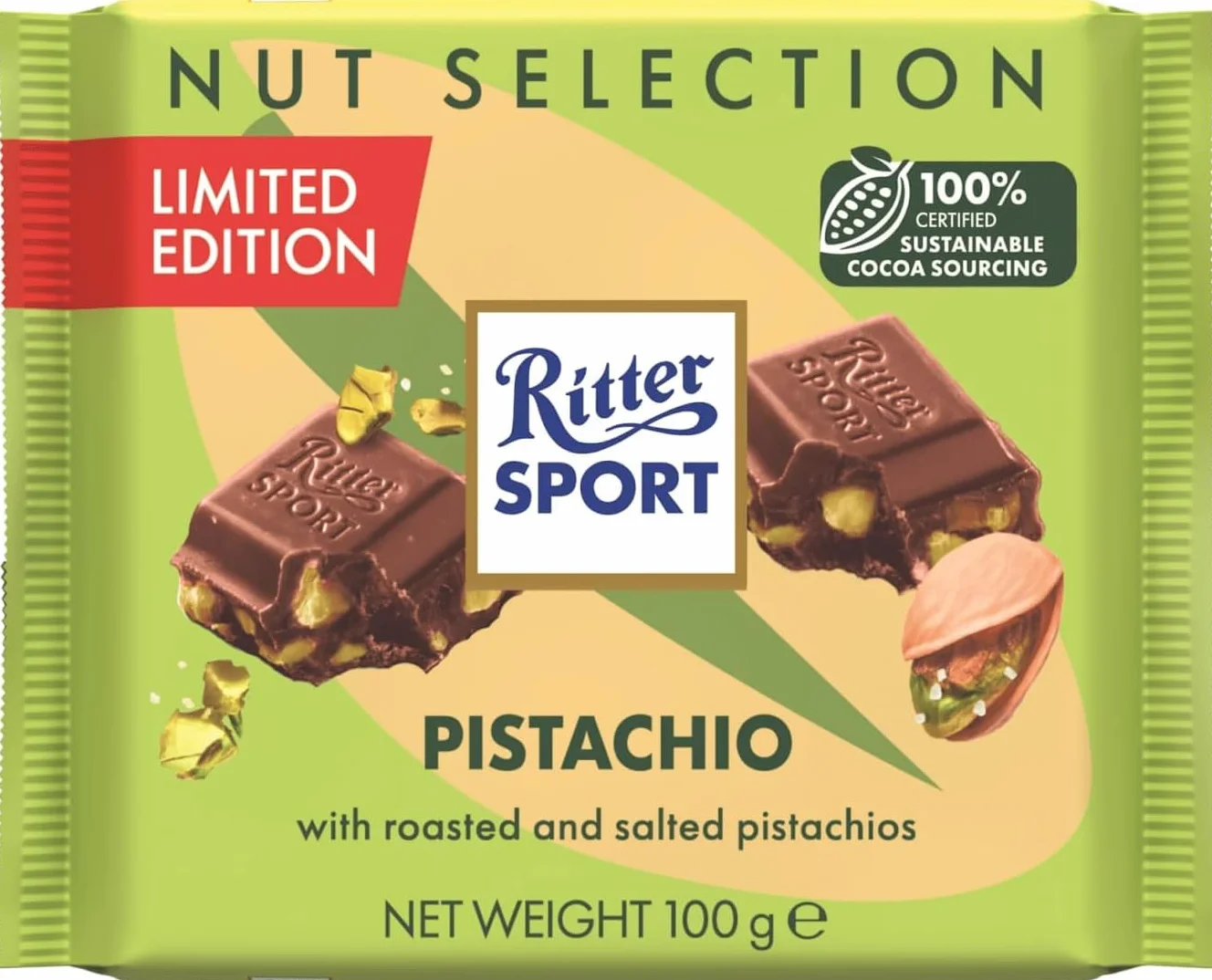 Czekolada Ritter Sport Pistazie 100g x 12 sztuk