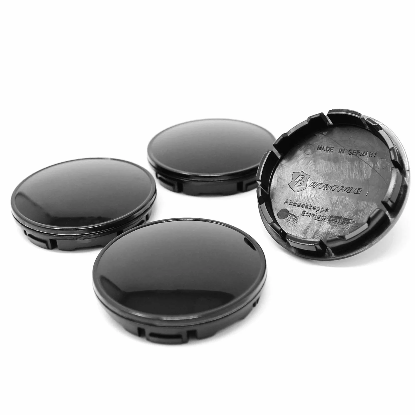 4 x dekielki na felgi o średnicy 56 mm, 60 mm, tworzywo sztuczne ABS aluminiowe zaślepki kołpaki na felgi uniwersalne akcesoria samochodowe (czarny, 56mm Ø)
