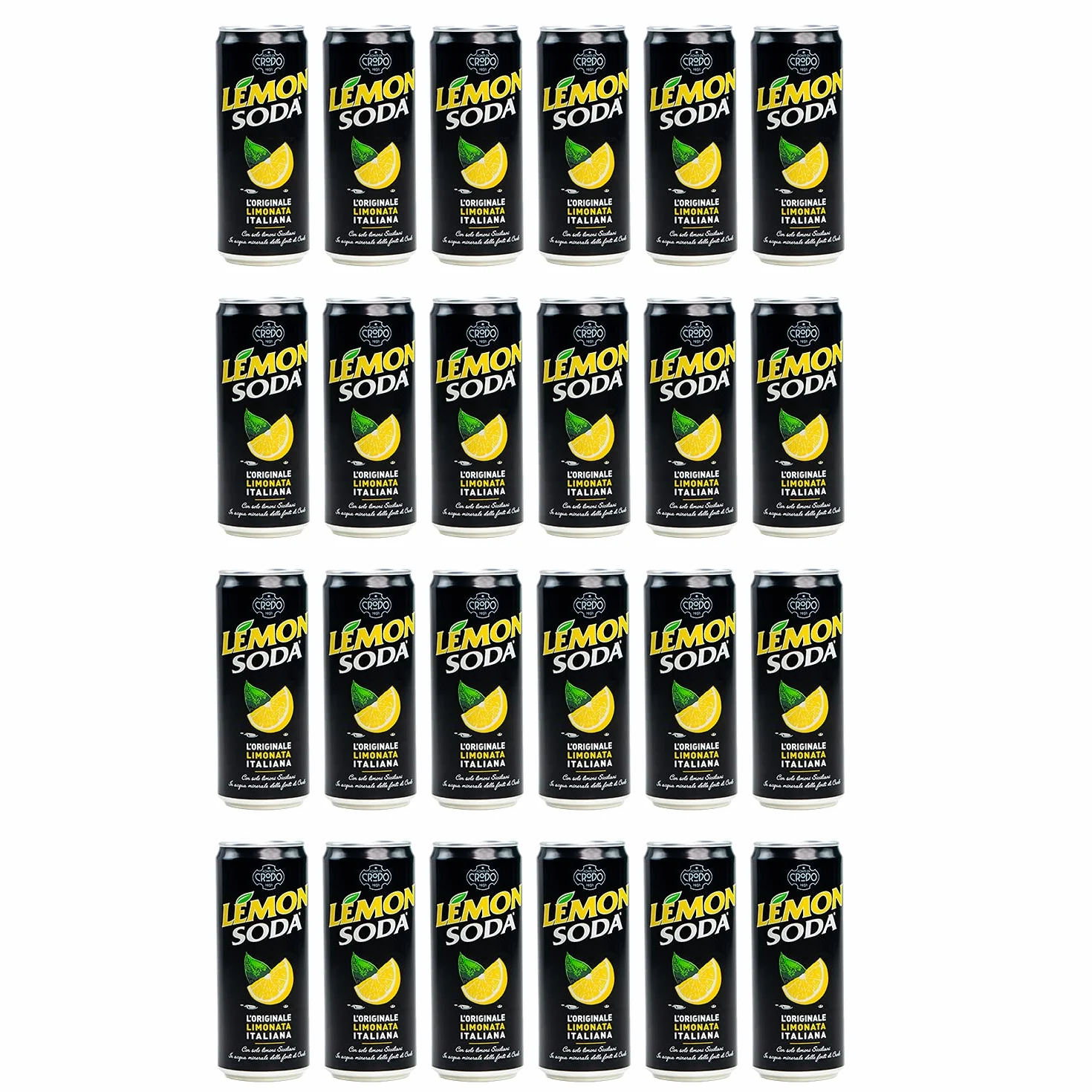 Napój gazowany o smaku cytryny Lemon Soda puszka 330ml - Fondi Di Crodo