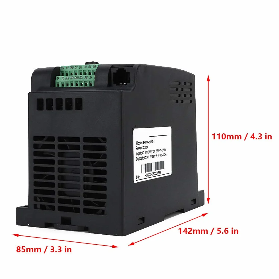 2,2 KW 380 V 3-Fazowy Falownik VFD, Przetwornica CzęStotliwośCi Regulator PręDkośCi Silników AC, Sterowanie PWM (SKI780-2D2G-4) Falownik o Zmiennej CzęStotliwośCi