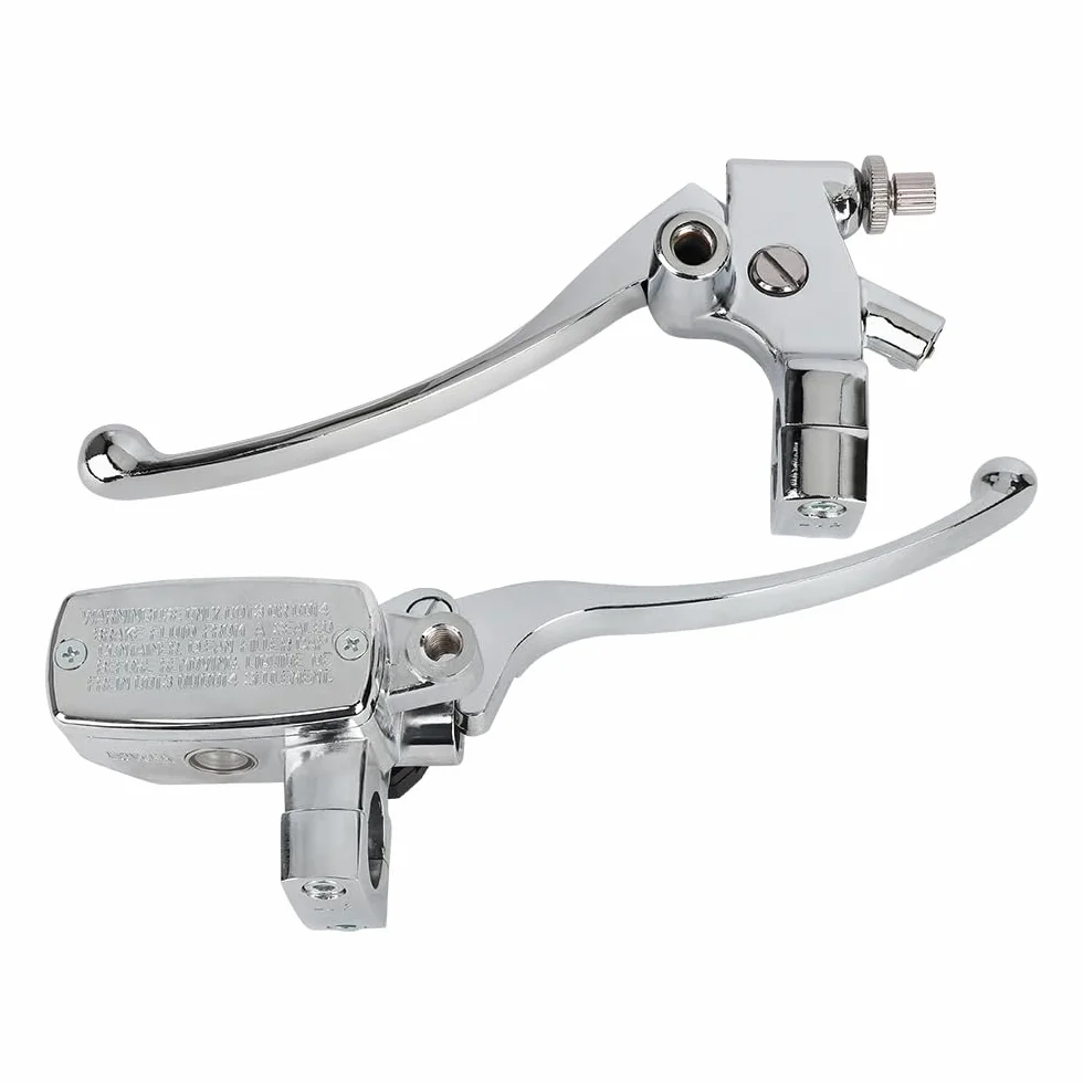Lewy prawy główny cylinder hamulcowy dźwignia sprzęgła do Honda VT600 VT750 VT1100 VT1300 VTX1300 VF750 ręczna pompa hamulcowa (chrom)