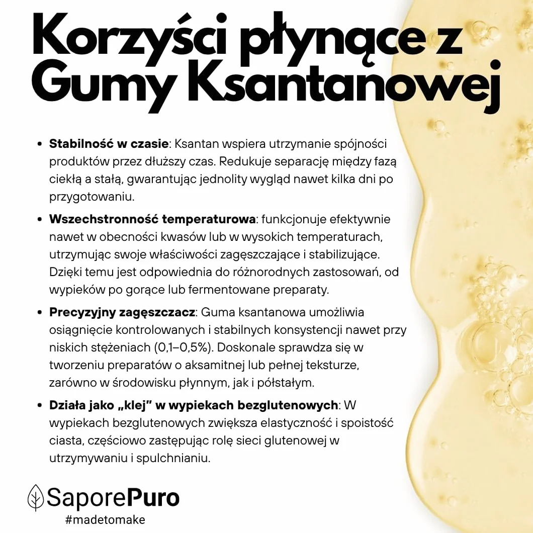 Guma ksantanowa 500 g – stabilizator, środek wiążący, zagęszczający, bez glutenu