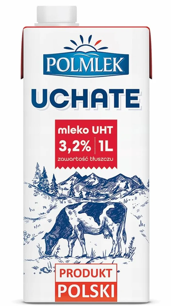 Polmlek Mleko Uchate 3.2% 1 litr UHT
