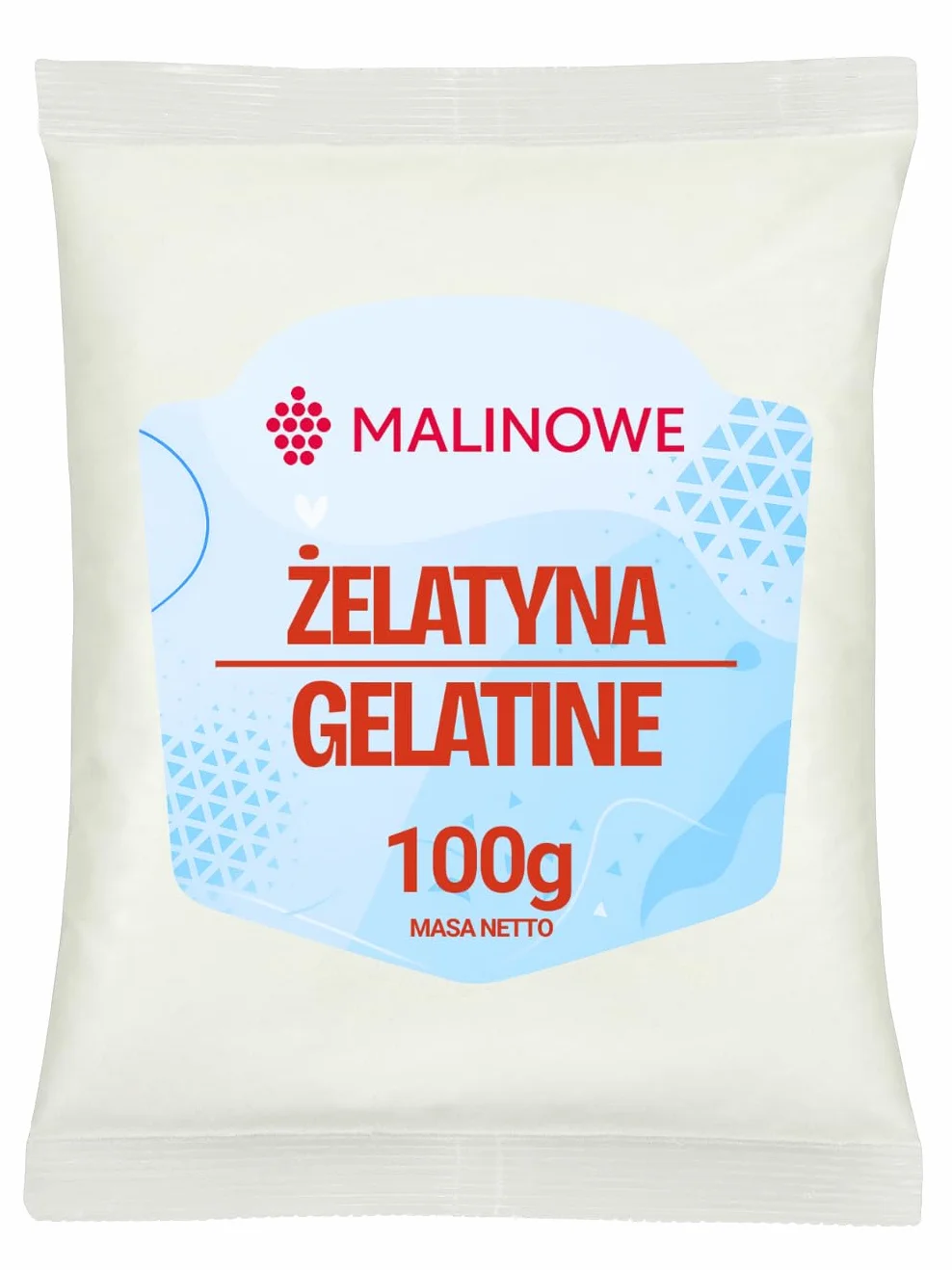 Malinowe ŻELATYNA 180 BLOOM 100g Wieprzowa Wysoka Jakość