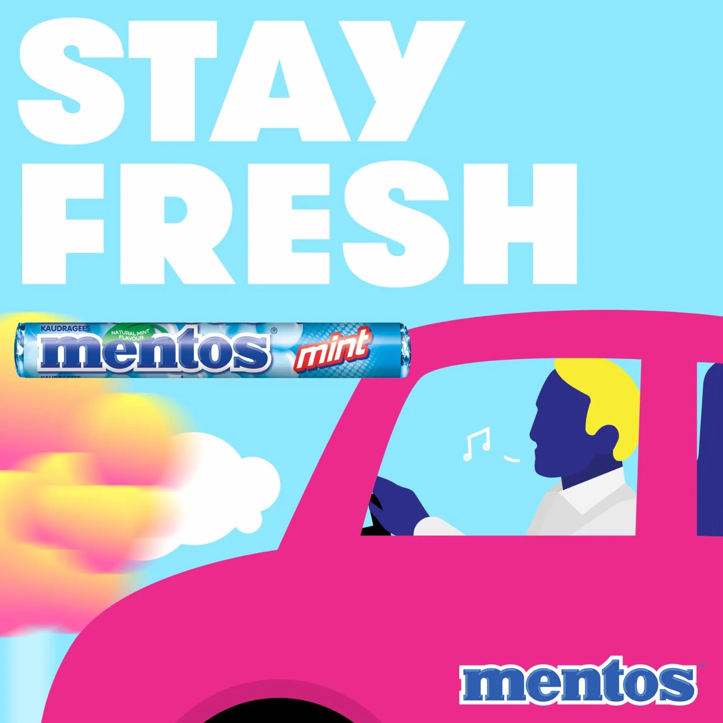 Mentos Miętowe cukierki do żucia, drażetki o smaku mięty pieprzowej dla świeżego oddechu, opakowanie zbiorcze, opakowanie na cukierki, wyświetlacz sprzedaży (40 rolek), wegańskie