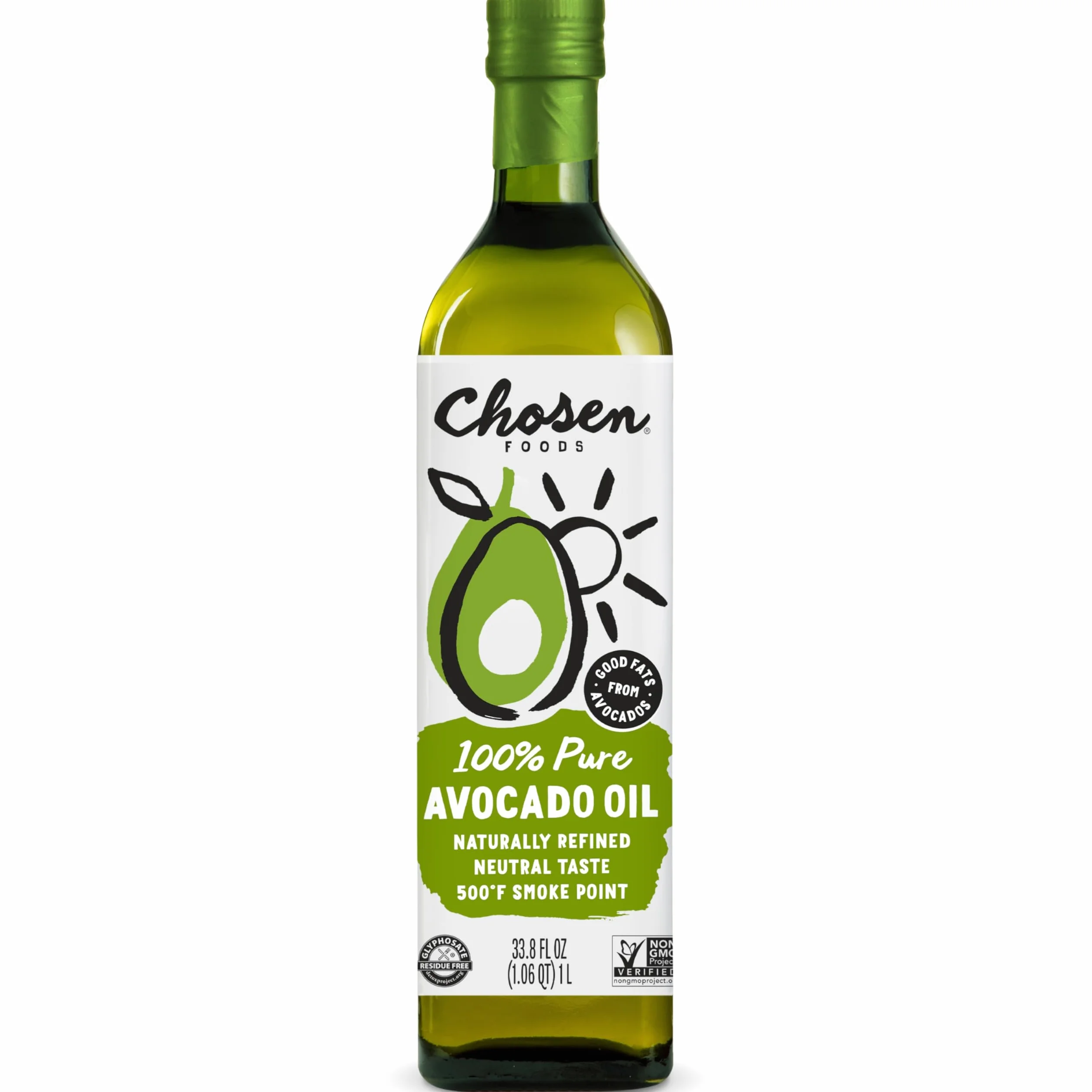 Chosen Foods 100% olej do gotowania z awokado - butelka 1 l (33,8 fl) (pojedyncza butelka) od Chosen Foods