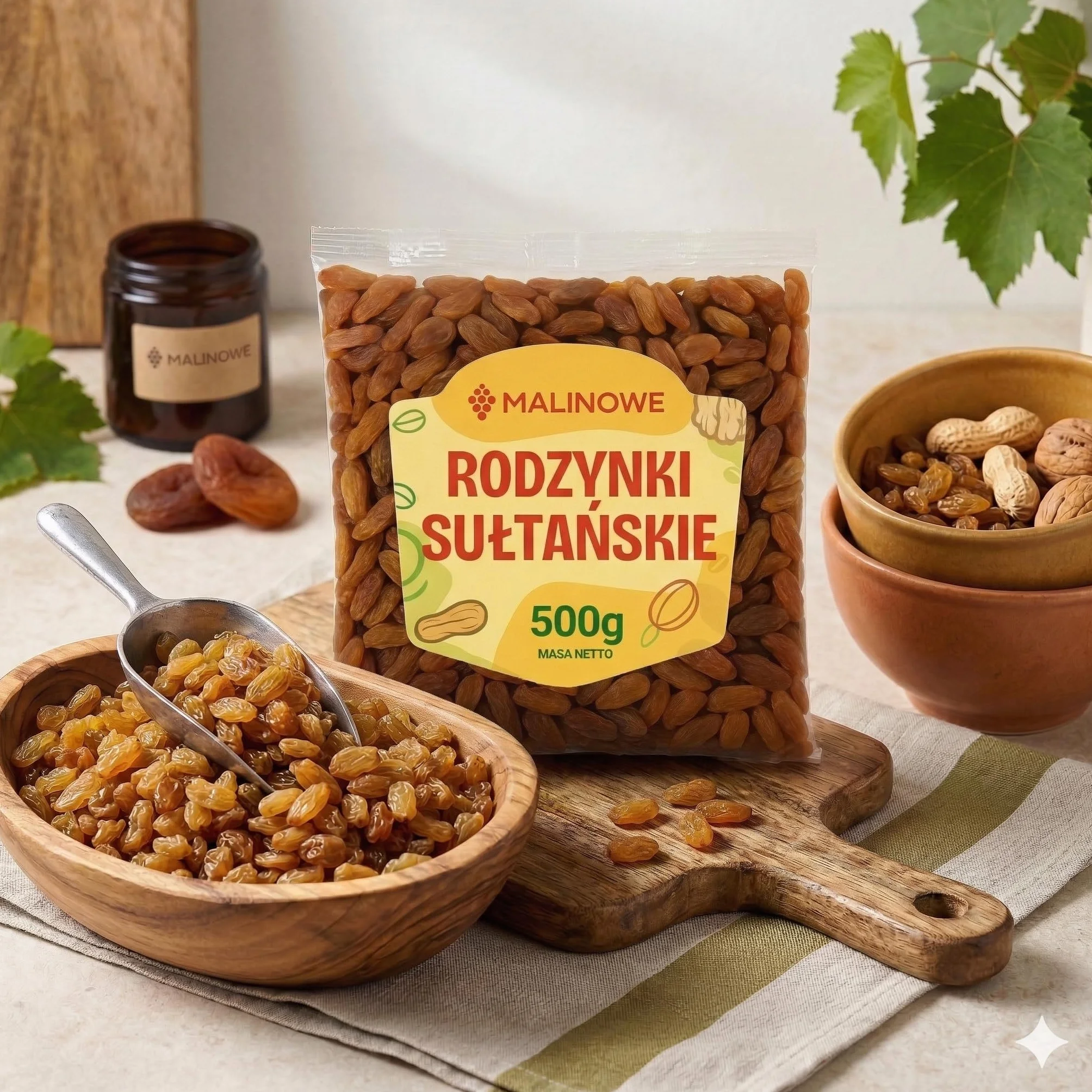 Rodzynka Sułtańska Malinowa 500g Naturalna