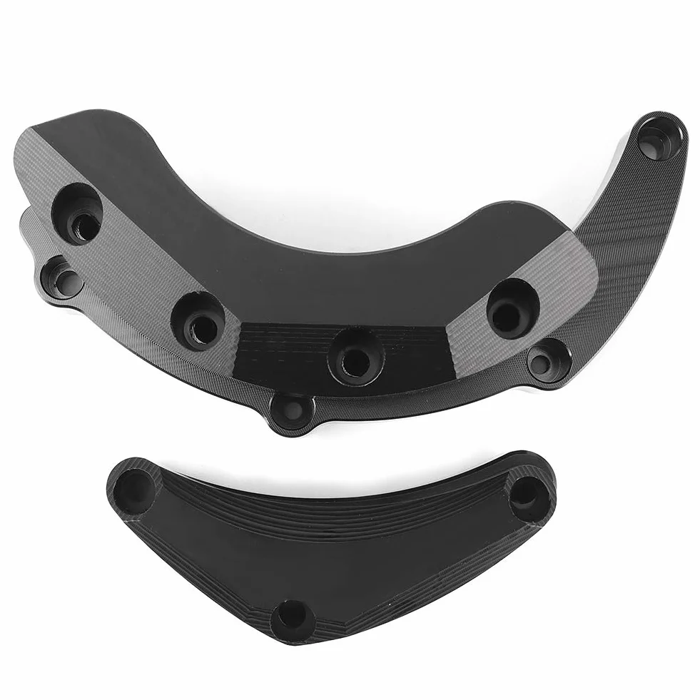Duokon Płyty mocujące osłona silnika motocykla zderzak rama ze stopu aluminium dla MT-09 FJ-09 XSR900 czarny