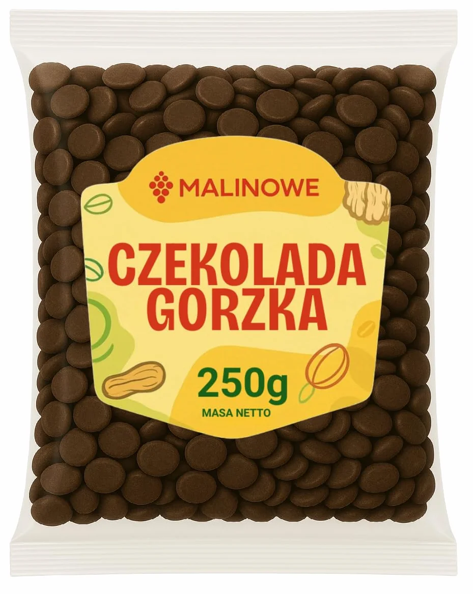 Czekolada Gorzka Pastylki 250g Deserowa Ciemna Premium