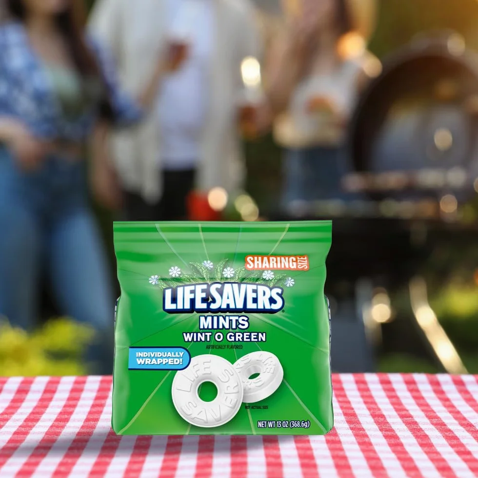 LIFE SAVERS Wint-O-Green Breath Mints Hard Candy, 13 oz Bag