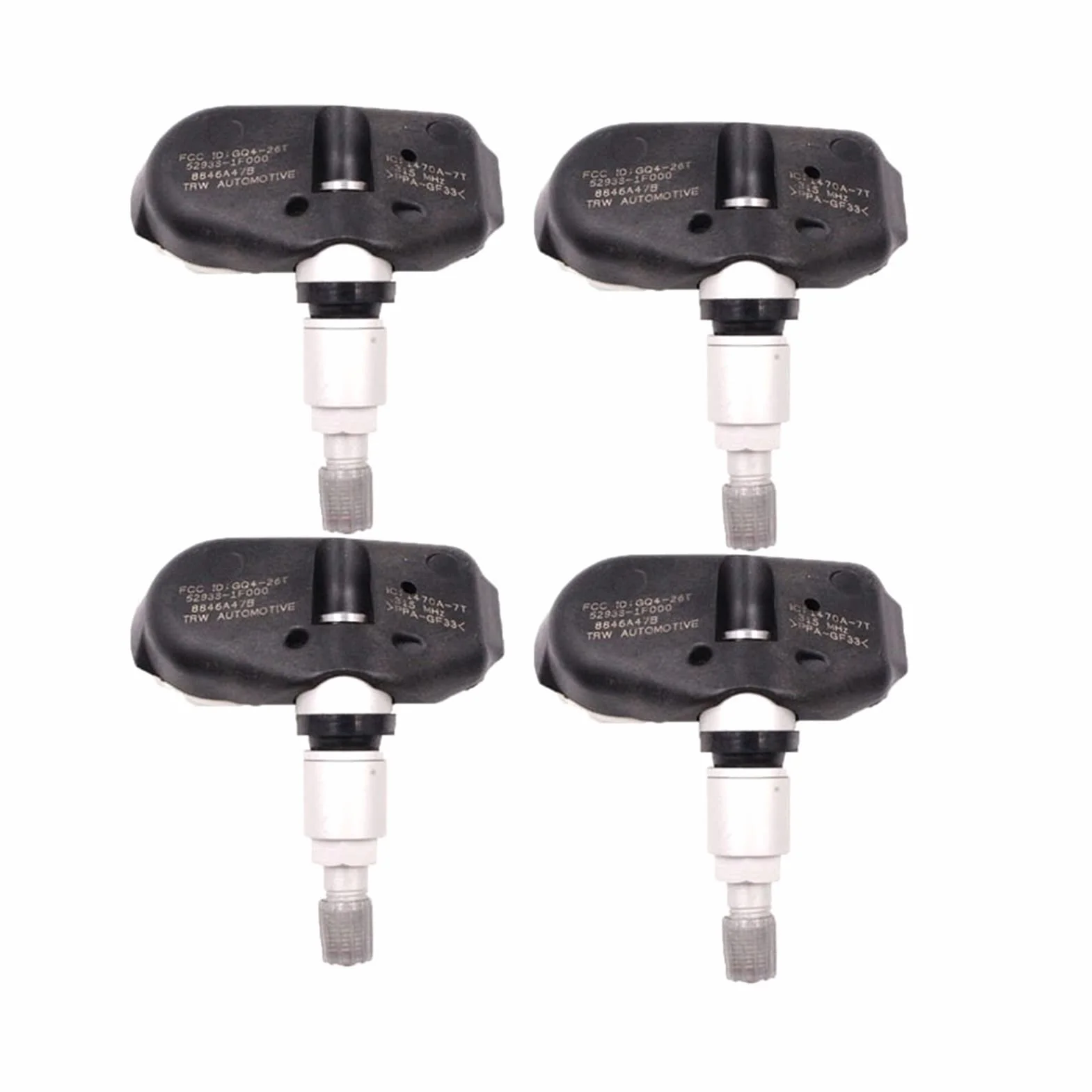 Zestaw 4 do Hyundai dla Kia TPMS czujniki ciśnienia w oponach zestawy serwisowe 52933-1F000 529331F000 Czujnik ciśnienia w oponach