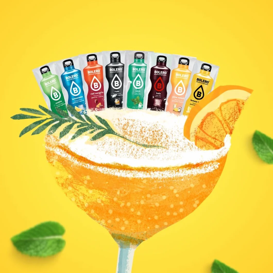 Bolero Napój 24 torebki 3 g g g Sticks Owoce Przygotowane Rozpuszczalny Proszek Do Świeży Napój Wody Produktu, 72 gramów słodzony stewią (Mango)
