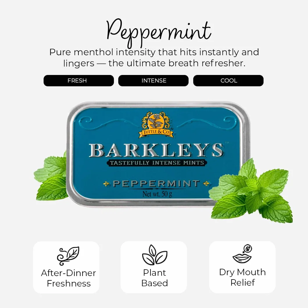 Barkleys Classic Mints - mięta pieprzowa, 6 tusz, 6 sztuk (6 x 50 g)