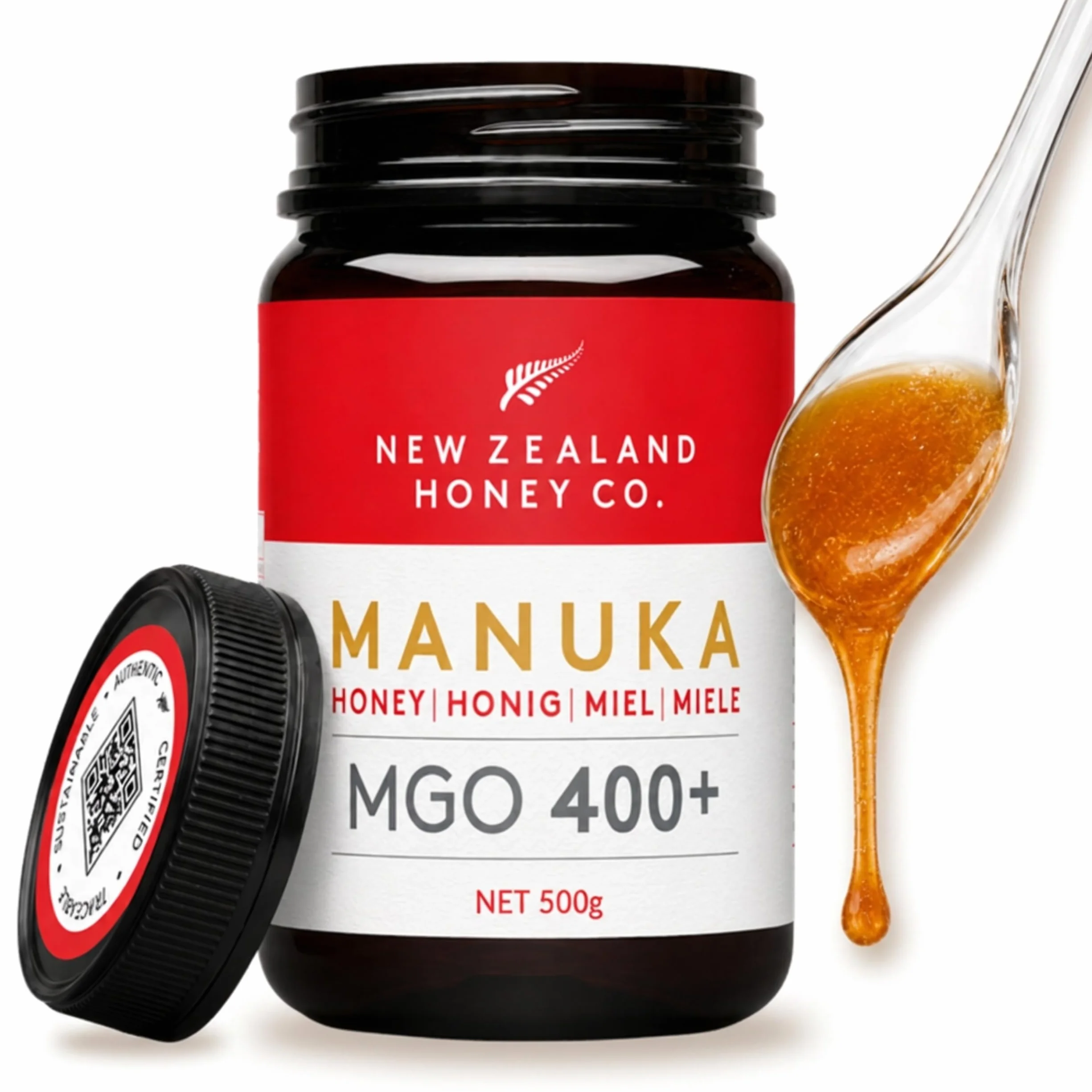 New Zealand Honey Co. Manuka Honig MGO 400+ | 500g Jar