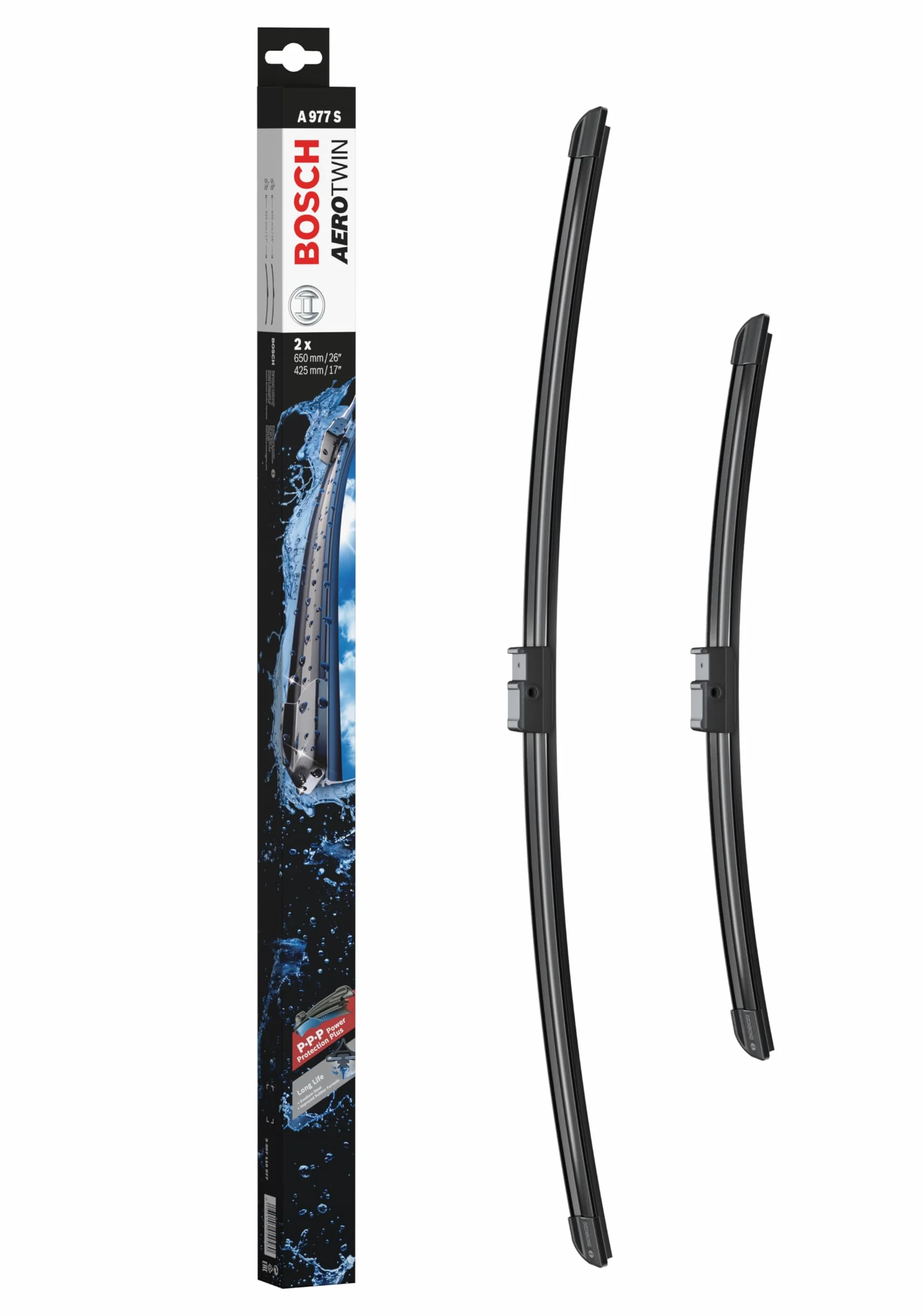 Bosch 3397118977 Pióro Wycieraczki, Czarny, 650 mm/425 mm