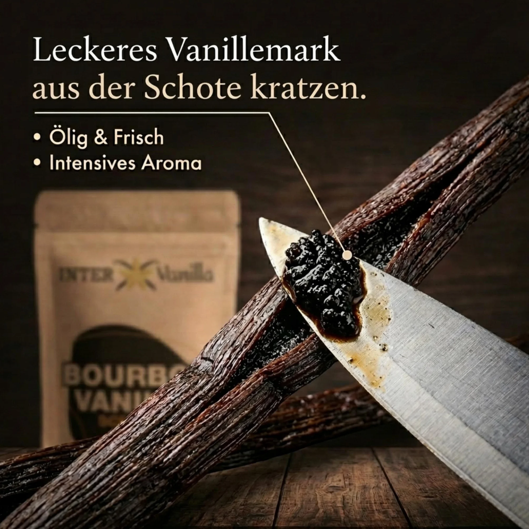 InterVanilla Bourbon Vanille schoten 25 sztuk, 12-13 cm Szorty waniliowe w jakości premium z Madagaskaru do pieczenia, gotowania i słodkich potraw