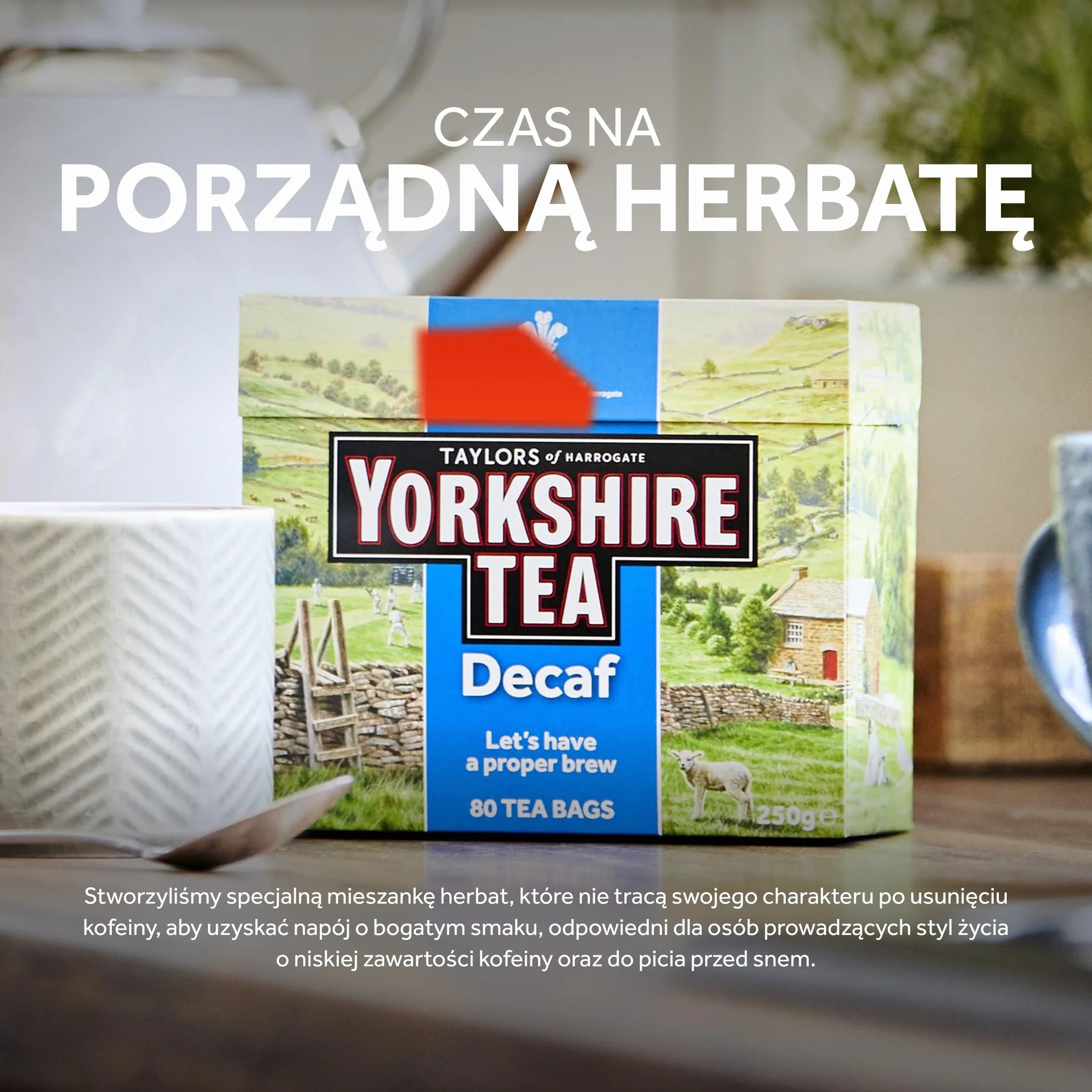 Yorkshire Tea Bez Kofeiny Czarna Herbata 80 Torebek