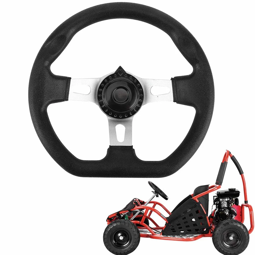 Kierownica 10,63 cala - ergonomiczna kierownica UTV, ze stopu aluminium ABS, wygodna wtyczka, łatwa instalacja, do wózka wyścigowego GO Kart