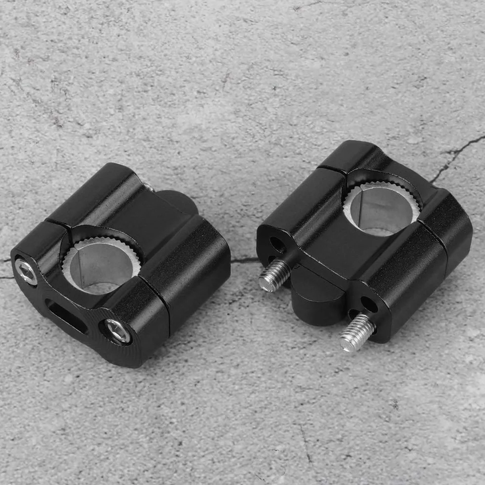 Zaciski do Mocowania na kierownicę Motocykla 22mm 28mm 1/8 Cala 7/8 Cala Adapter Podwyższający CNC Aluminium Czarny