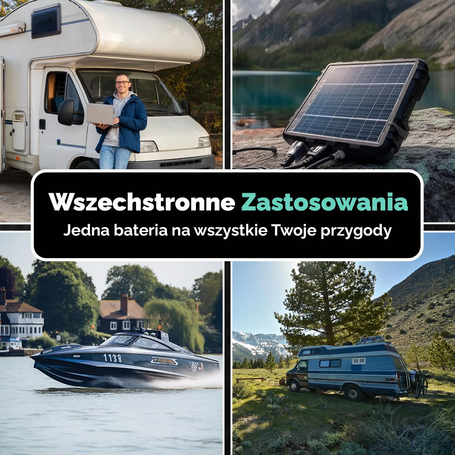 Electronicx CARAVAN EXTREME EDITION 100Ah 12V Żelowy akumulator zasilający 278×175×190 mm