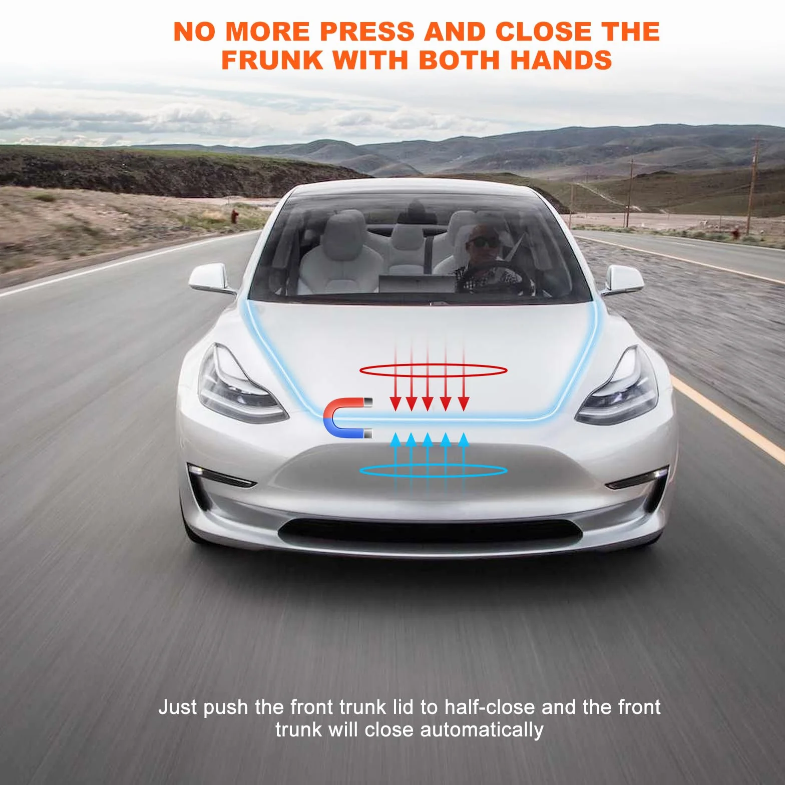 Power Frunk Soft Closing do Tesla Model Y 2021-2024, Elektryczna Osłona Automatycznego Zamykania