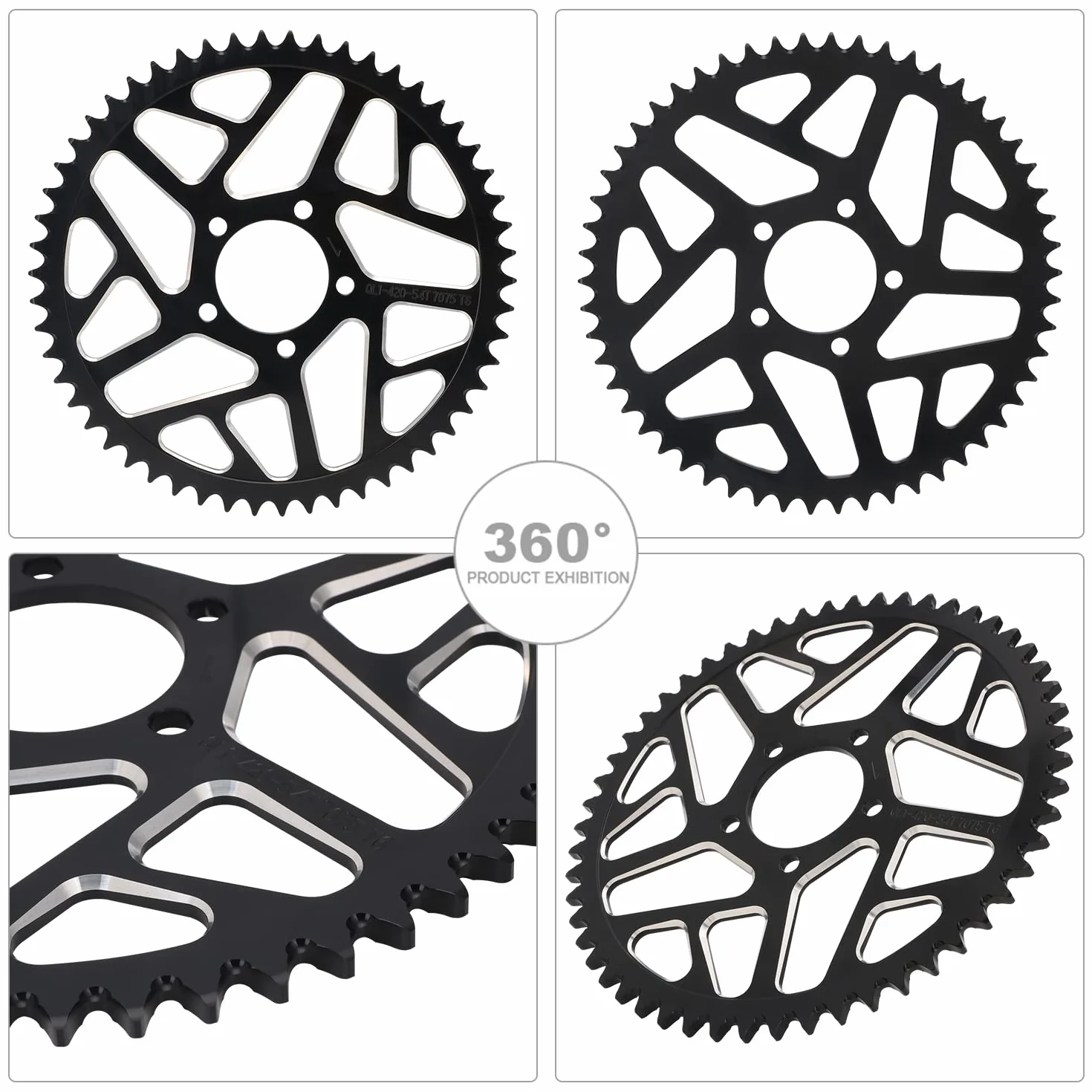 420-54T zębatka motocyklowa do Surron Light Bee S/X/L1E/LBX Sur Ron Segway X160/X260 Talaria Sting MX3/MX4/MX5 elektryczny rower Dirt Bike czarna