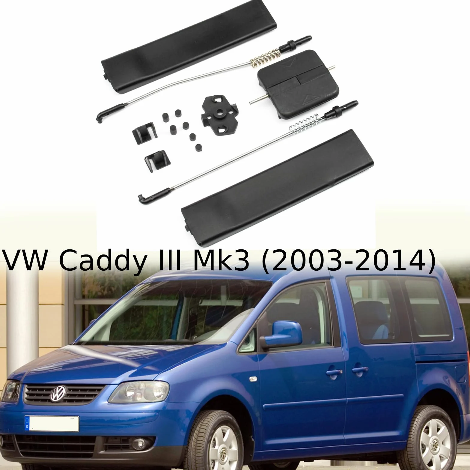 Twowinds Naprawa bocznych okien przesuwnych, kompatybilna z VW Caddy III MK3 (2003-2014) 2K0847790, 2K0847789 uchwyt okienny