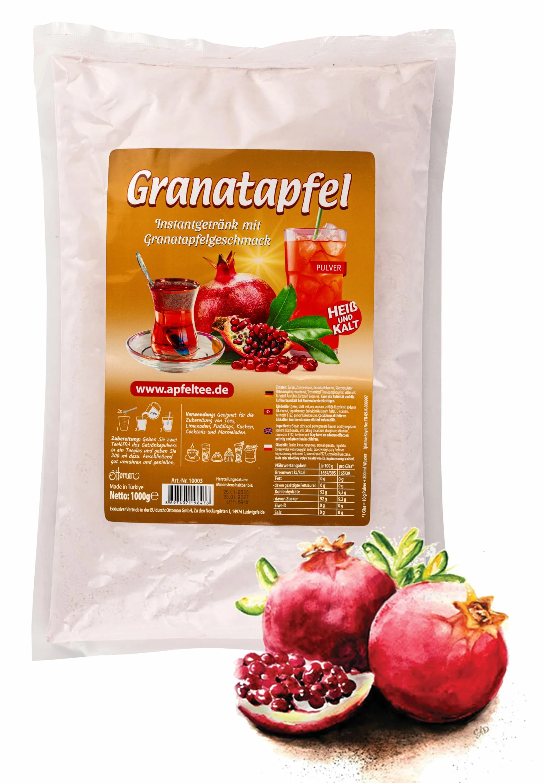 Ottoman Turecki napój instant o smaku granatu 1 kg (1 kg, herbata z granatu)