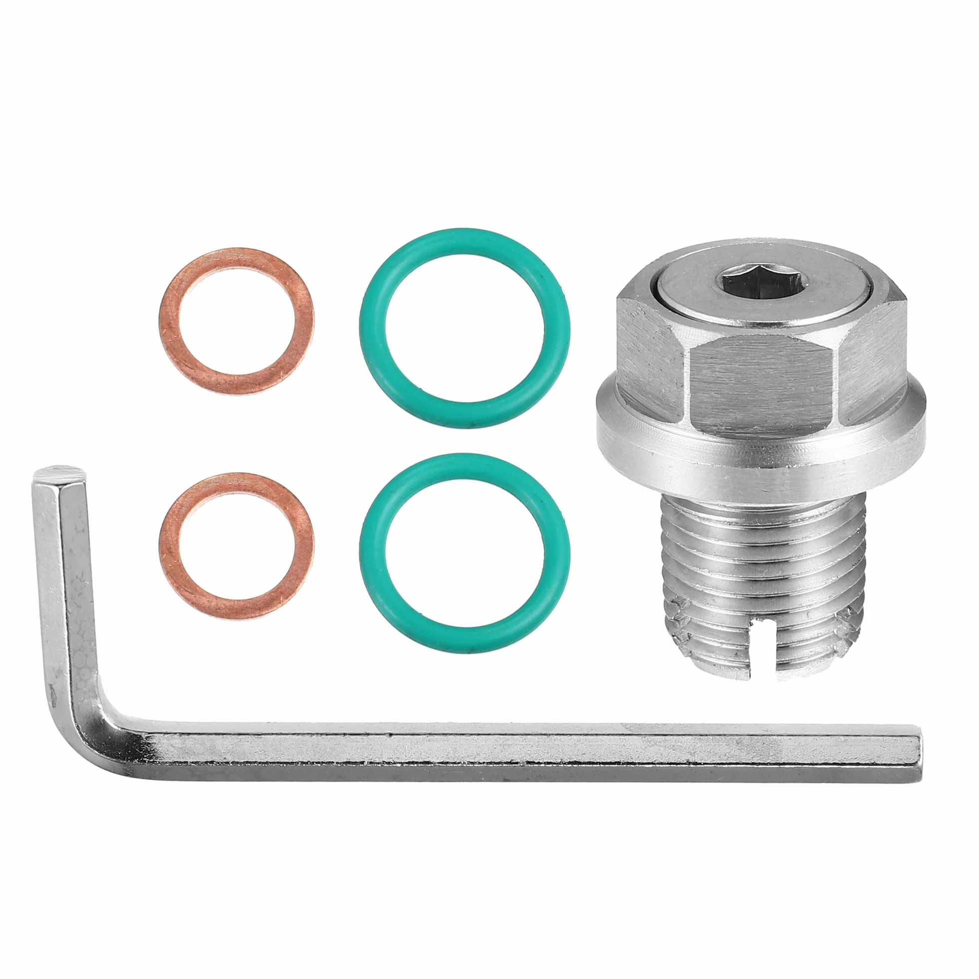 ABSOPRO Zestaw śrub spustowych oleju ze stali nierdzewnej samogwintujący M14.1-1,25 x 15 mm