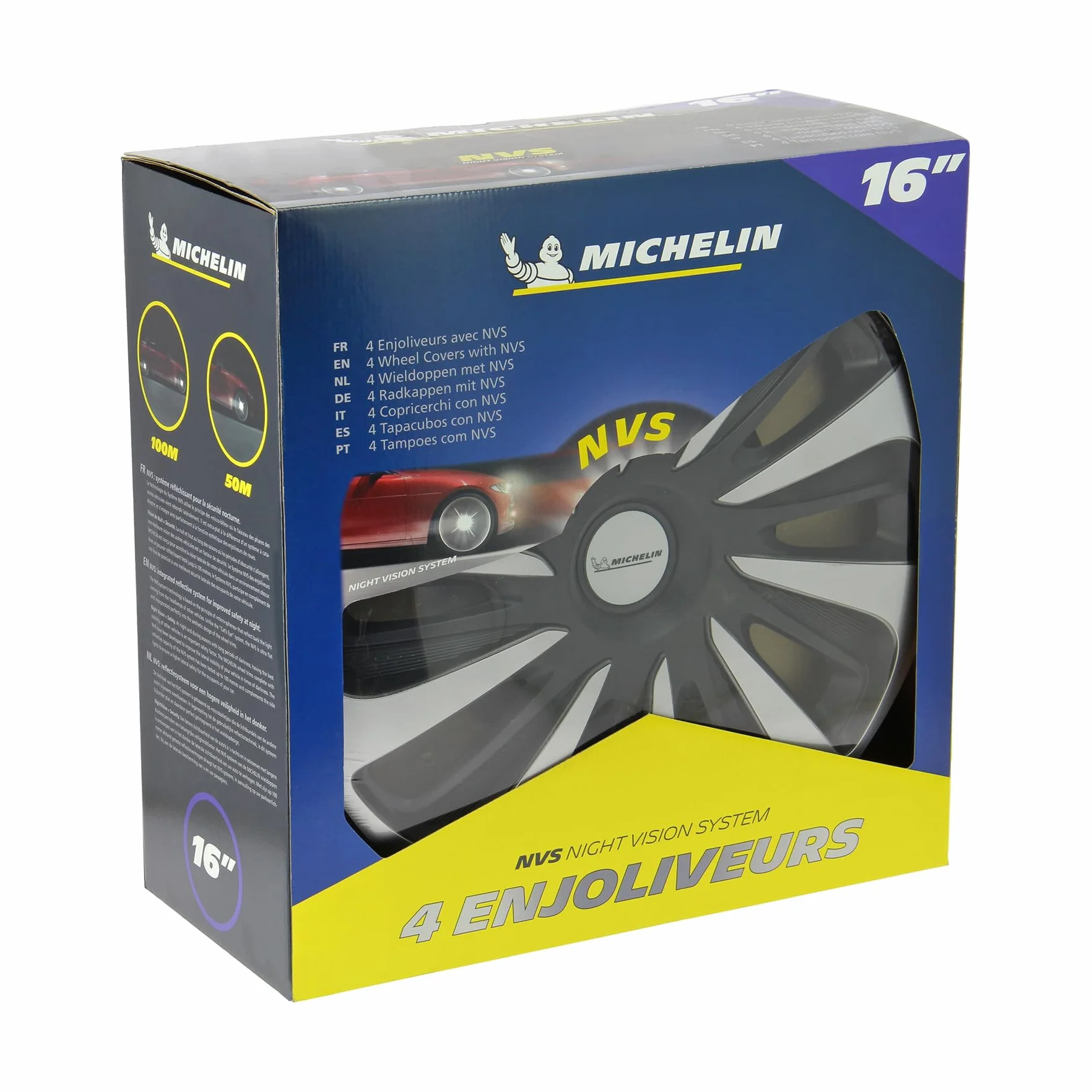 MICHELIN 4 kołpaki ozdobne NVS 3D Black Edition. Koła 40.6 cm