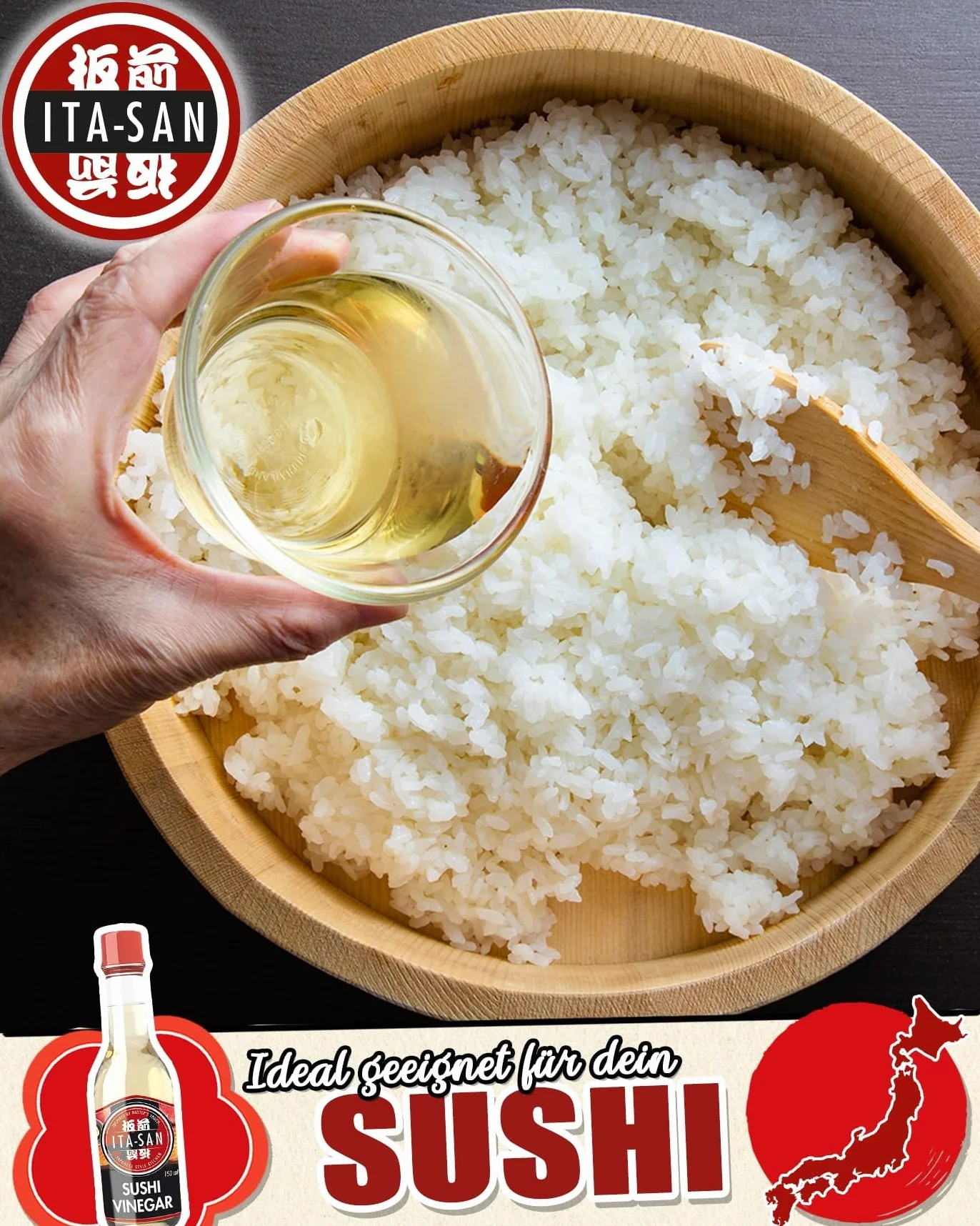 ITA-SAN ocet do sushi 6 x 150 ml słodki kwaśny wegański bezglutenowy