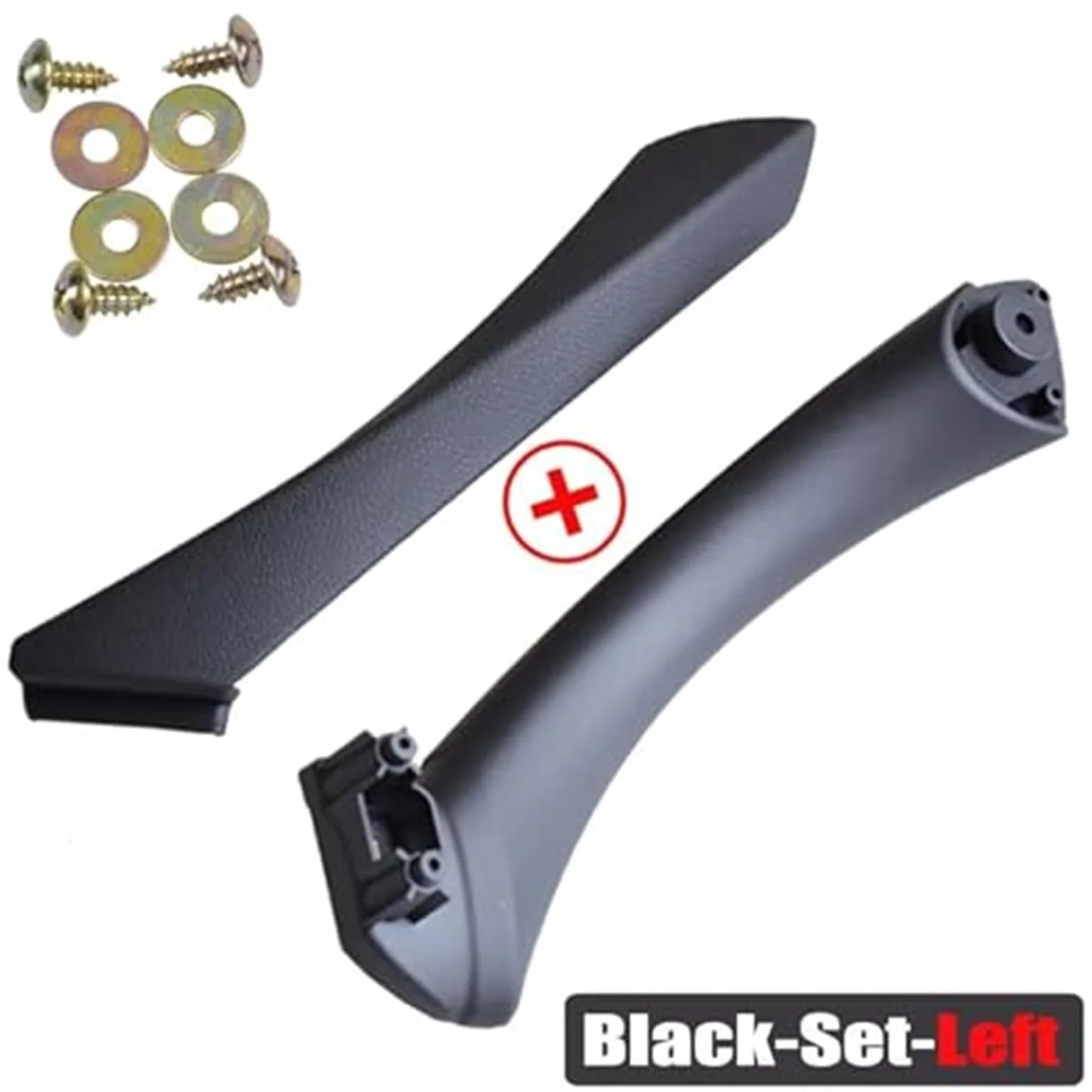 Panel klamki drzwi wewnętrznych, dla BMW, E90 E91, dla BMW, serii 3 Sedan Osłona osłony uchwytu Czarny Beżowy 51417230849 51416971289 51416971291 Uchwyt do wnętrza samochodu(Black-2pcs-Left)