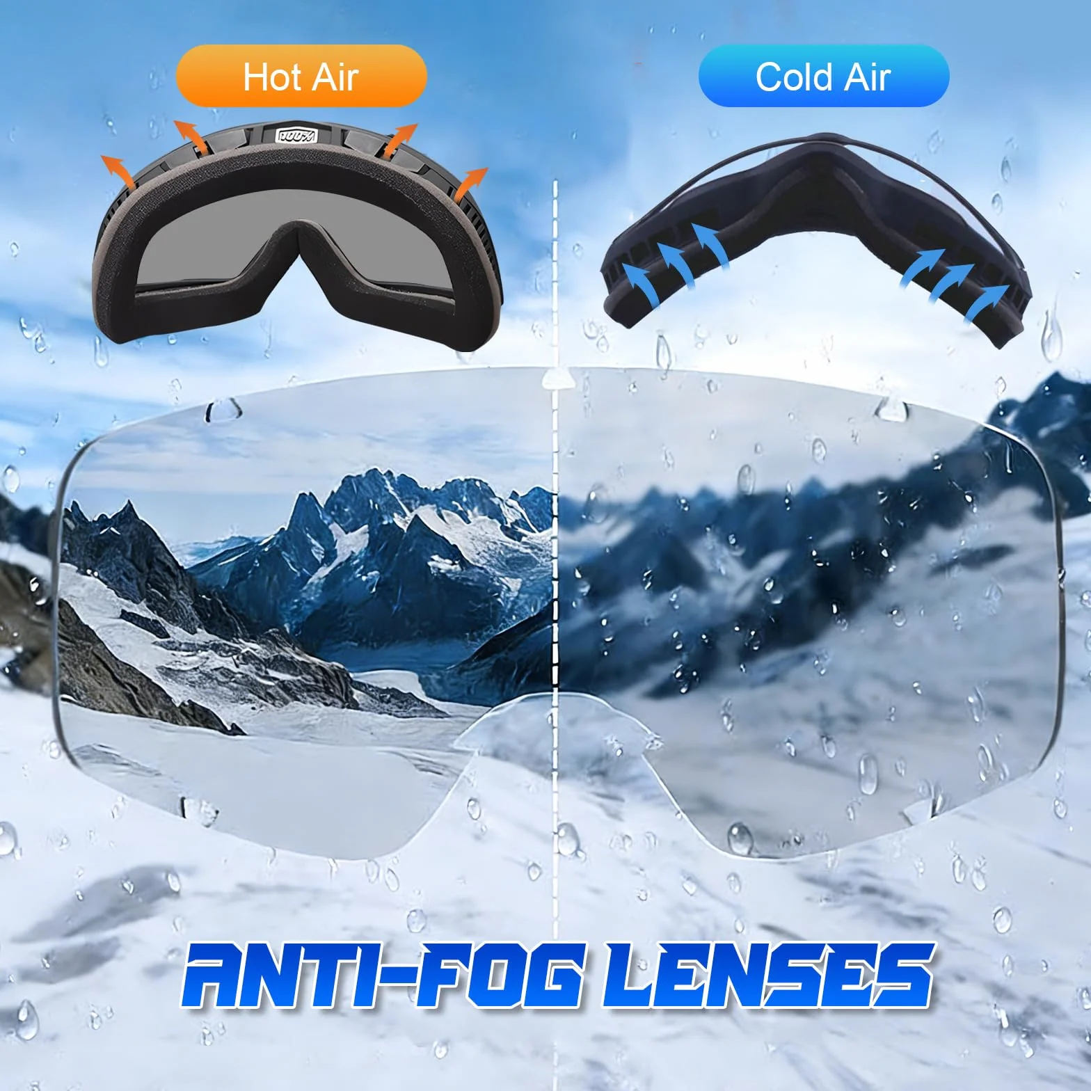 Gogle motocyklowe, gogle motocrossowe, gogle motocyklowe vintage z podwójną gąbką i antypoślizgowym elastycznym paskiem, gogle motocrossowe z wiatroszczelną, pyłoszczelną i ochroną przed