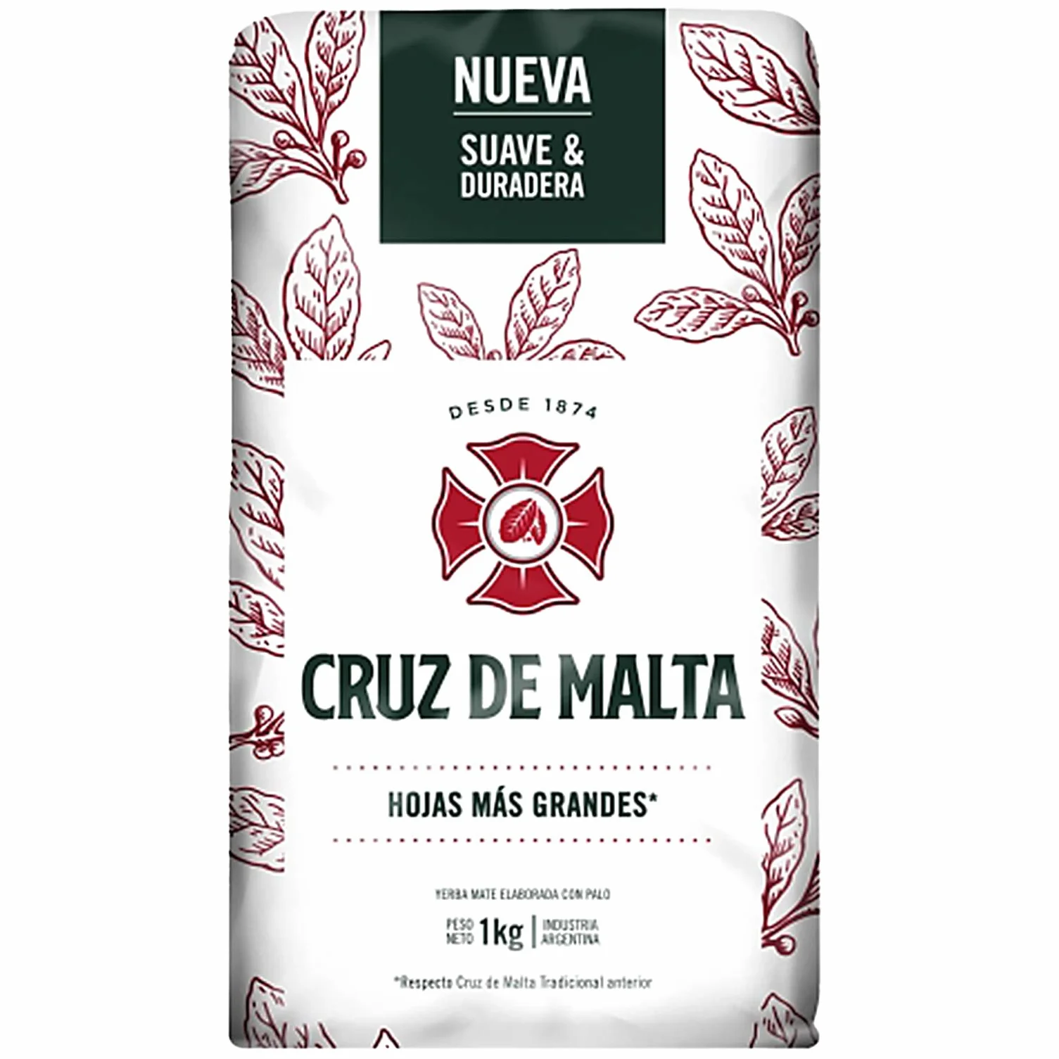 Cruz de Malta Yerba Mate Tradicional 1 kg - Herbata Mate z Argentyny - okres dojrzewania 24 miesiące