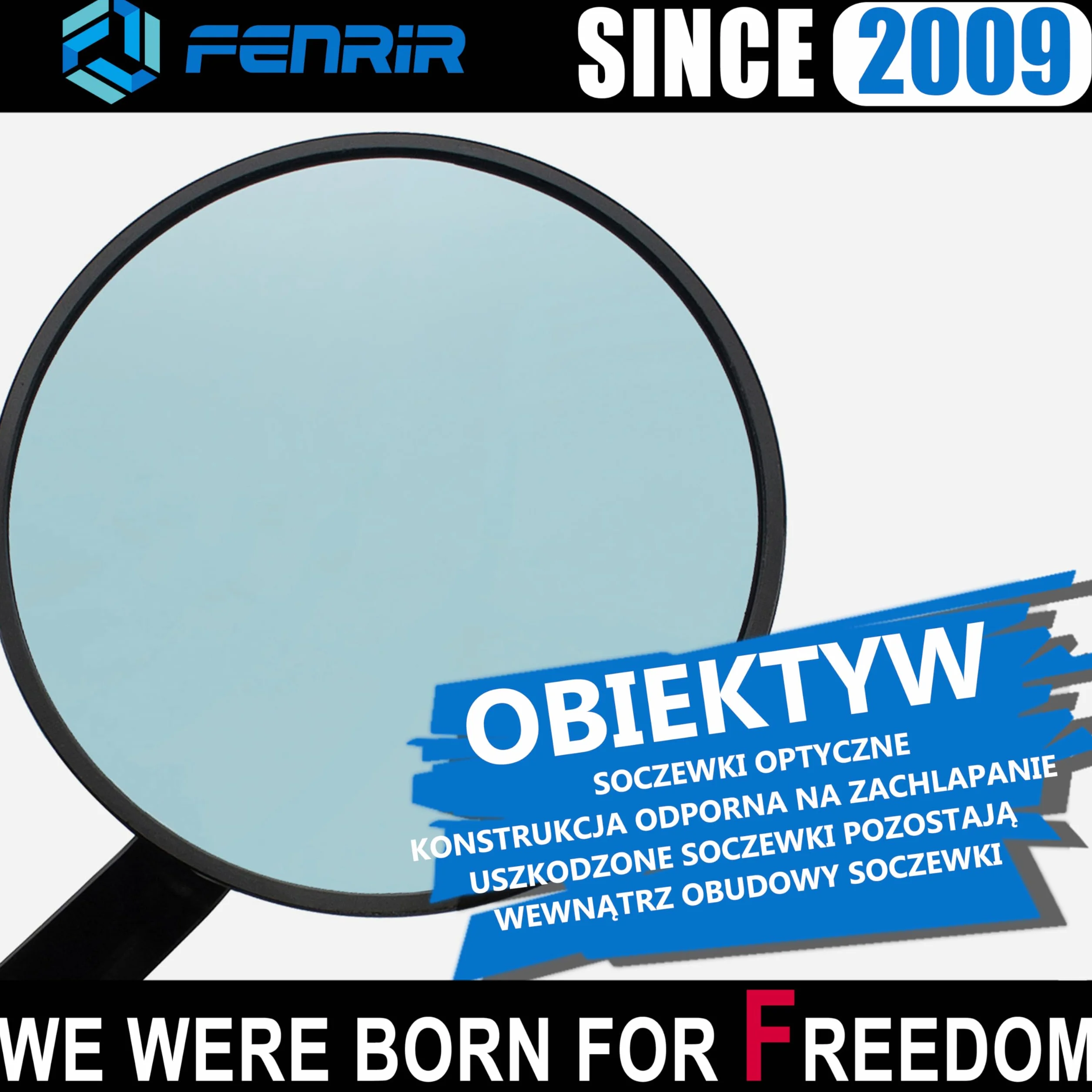 FENRIR Lusterka Kierownicy Motocykla Boczne Czarne CNC Kute ze stopu aluminium Antyodblaskowe 801-0028