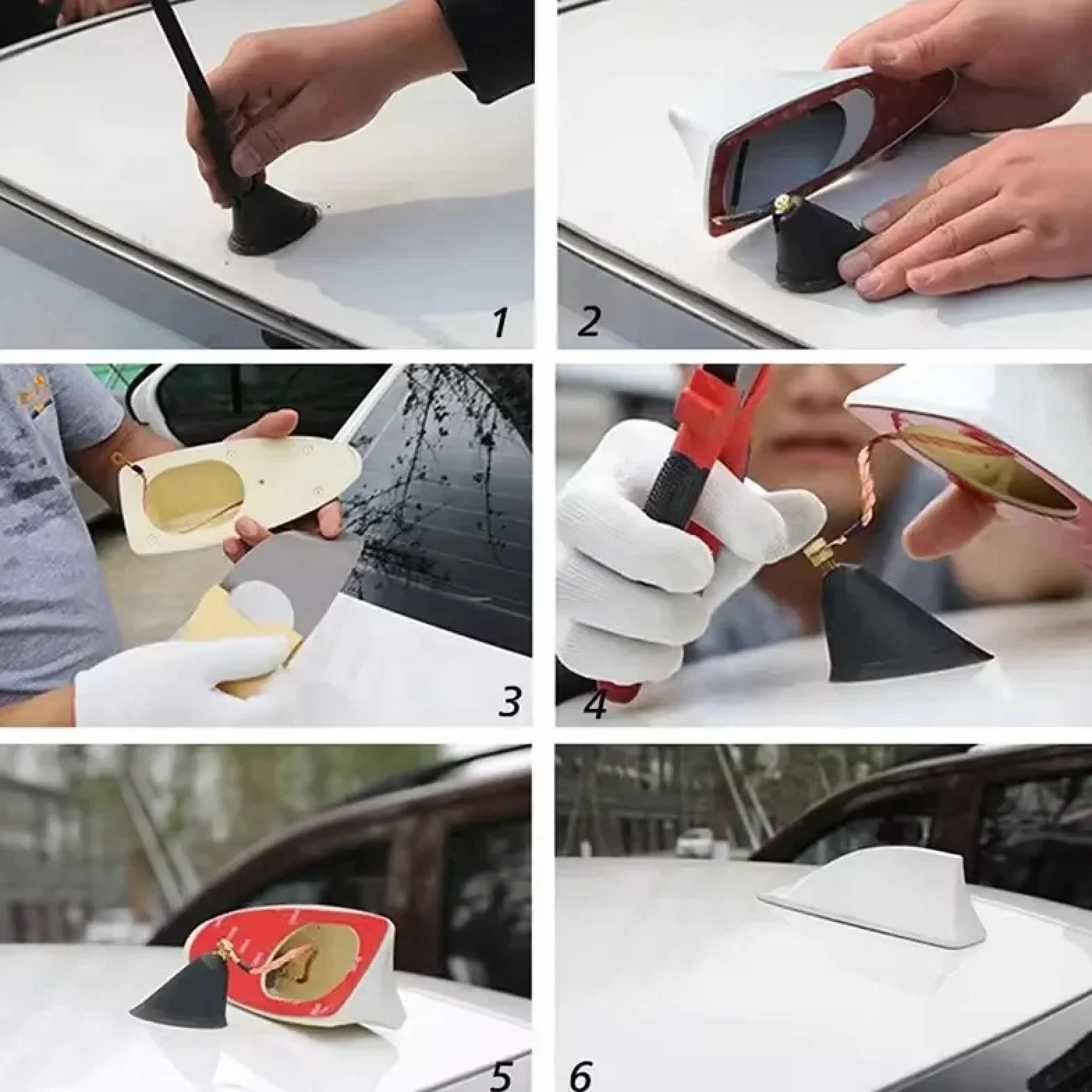 Antena samochodowa płetwa rekina do Ford Focus MK2 MK3 St RS Ecosport zewnętrzna antena sygnału dachowego z tworzywa sztucznego ABS wodoodporna