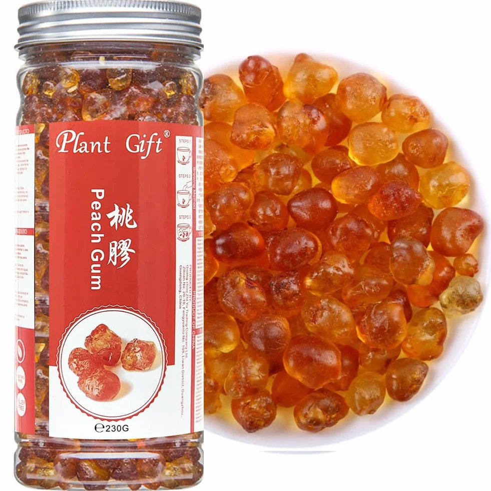 Plant Gift Natural Wild Peach Gum 230G/8.11oz jadalne łzy brzoskwiniowe, tao jiao brzoskwiniowe żywice, dodatki do żywności za darmo