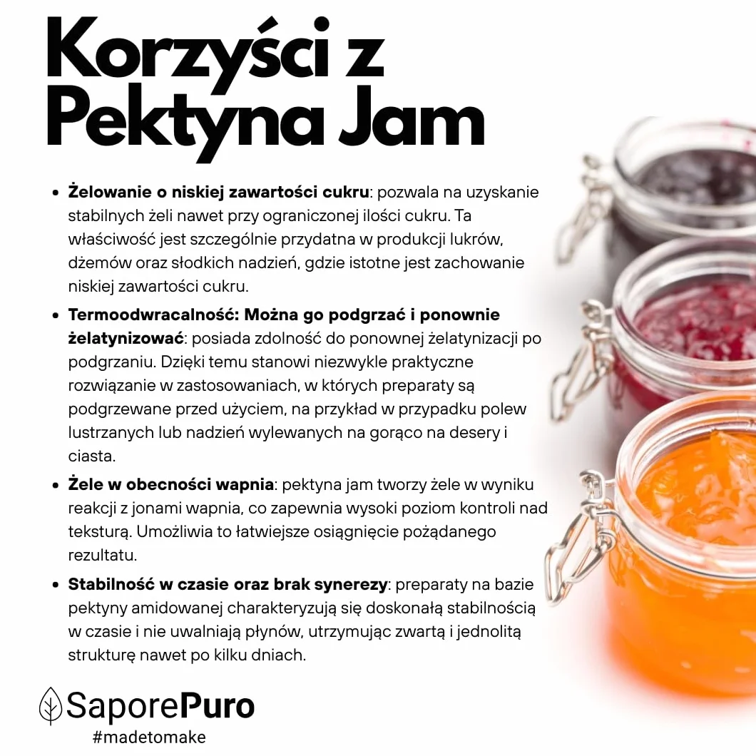 Pektyna Jam w proszku 200 g Saporepuro – bez glutenu do dżemów niskocukrowych