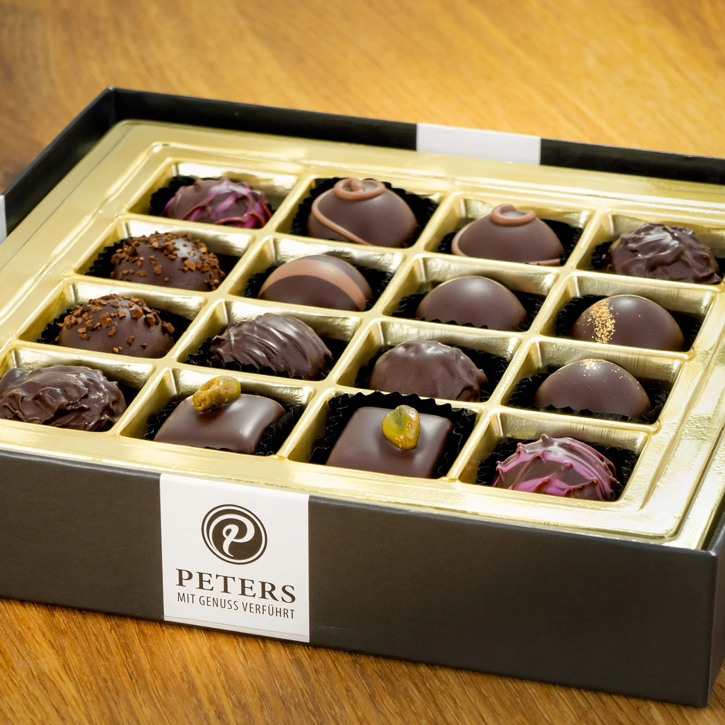 Peters Mit Genuss verführt | Klasyczna gorzka czekolada | z alkoholem | gorzka czekolada | ręcznie robiona | prezent | dla mężczyzn | rum | czekolada | pomysł na prezent | Made in Germany | 200g
