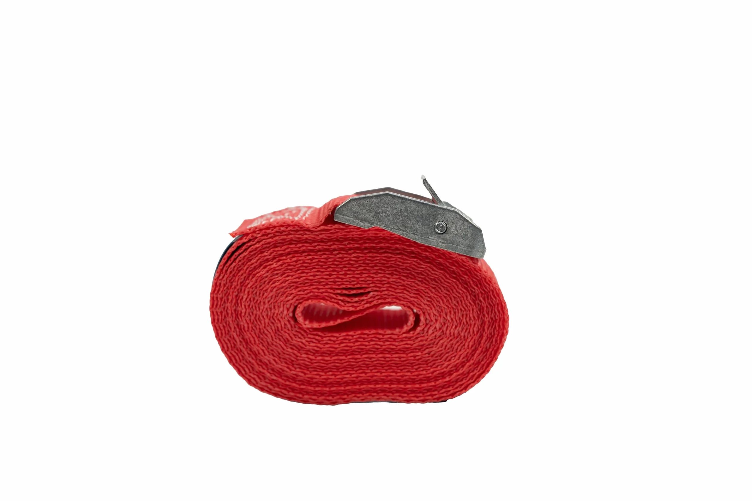 DoZurr 250 zestaw 10 pasów mocujących z zaciskiem do pasa, jednoczęściowy, obciążenie do 250 kg, szerokość 25 mm x 4 m długości, czerwony, do bagażników dachowych i opasek